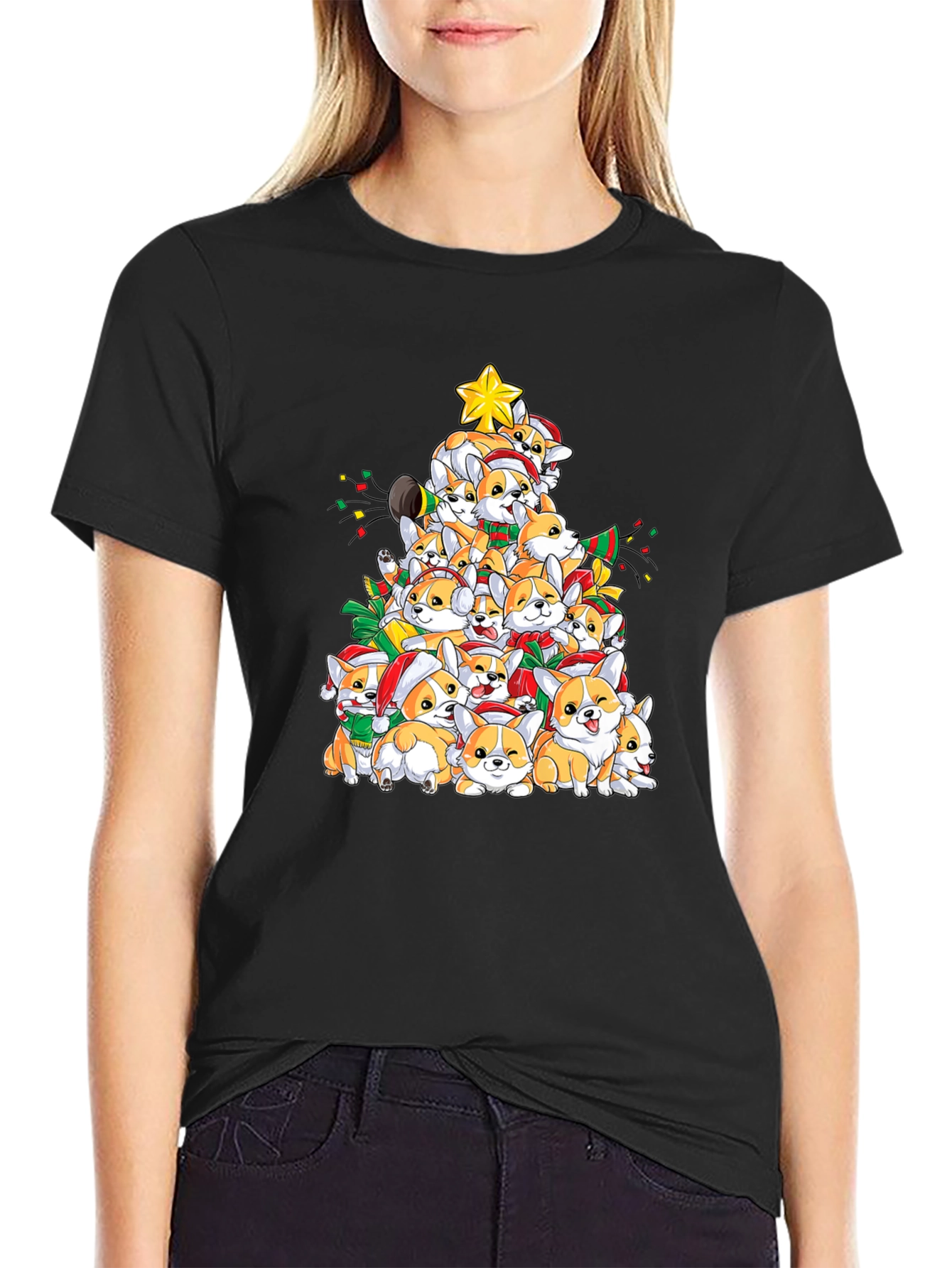 Corgi Christmas Tree T-Shirt