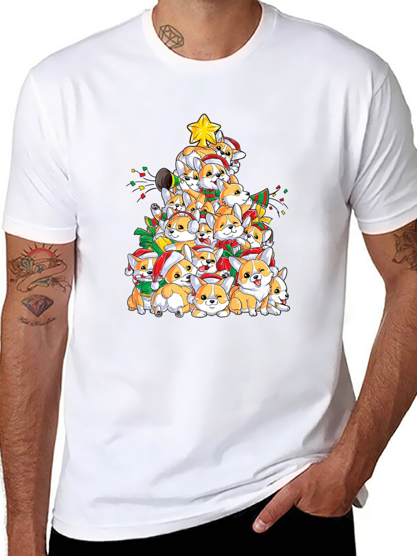Corgi Christmas Tree T-Shirt