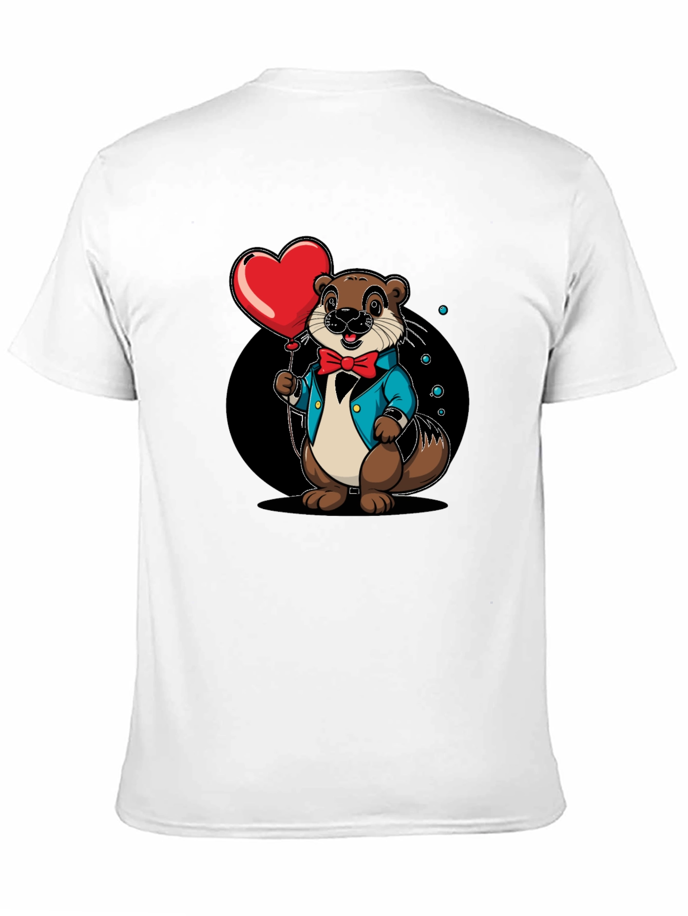 Otter with Heart Balloon Graphic Tee