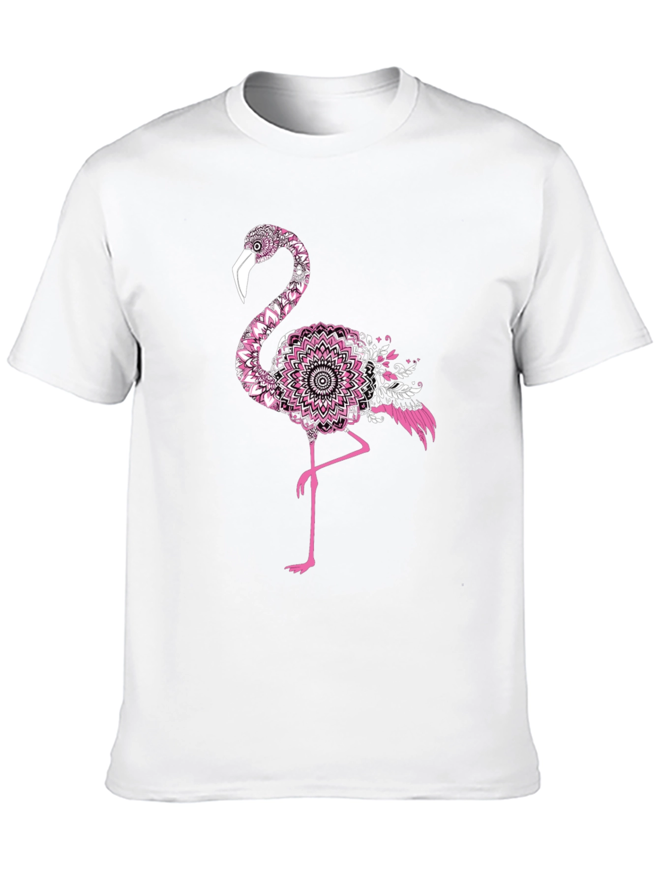 Black Flamingo Mandala Graphic Tee