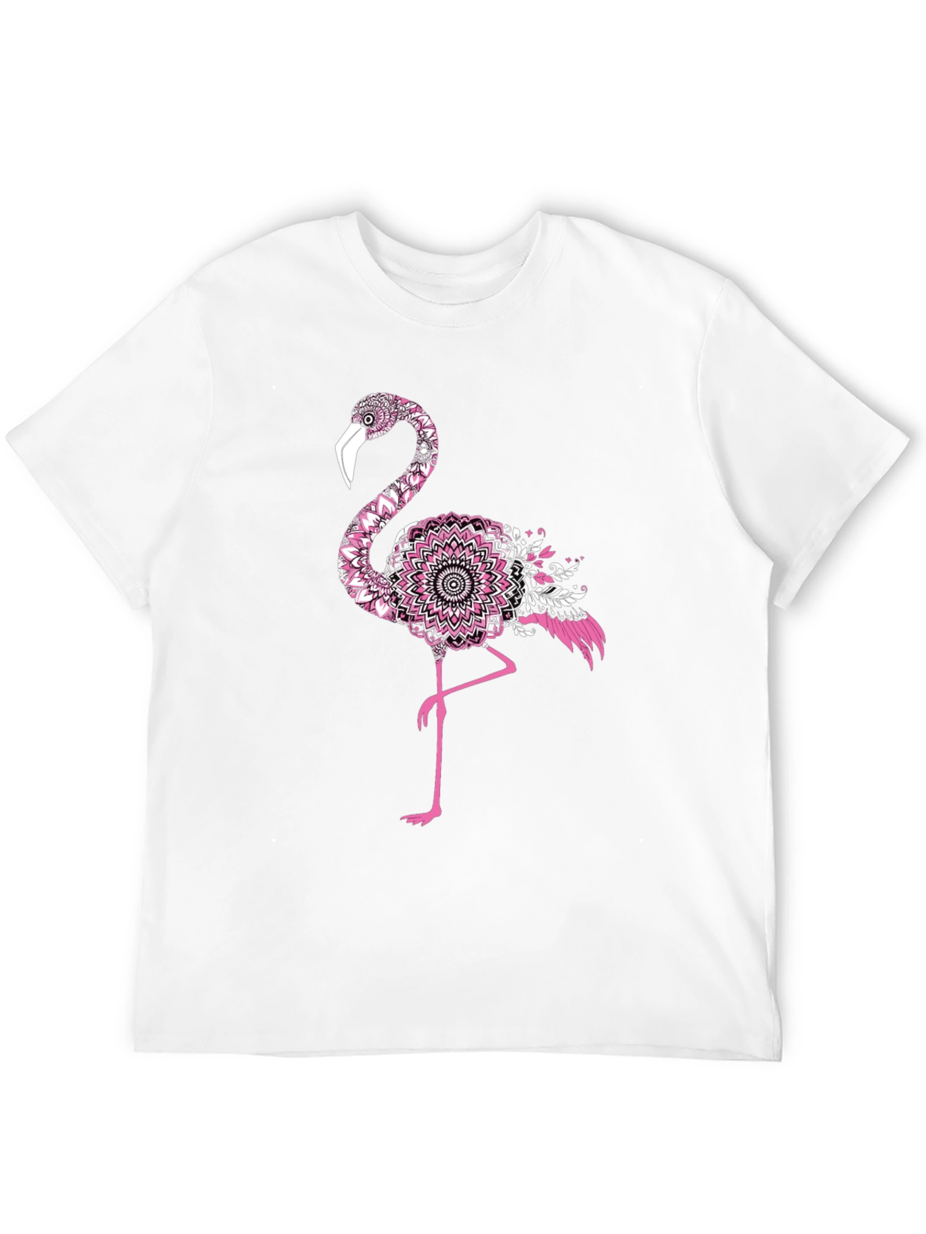 Black Flamingo Mandala Graphic Tee