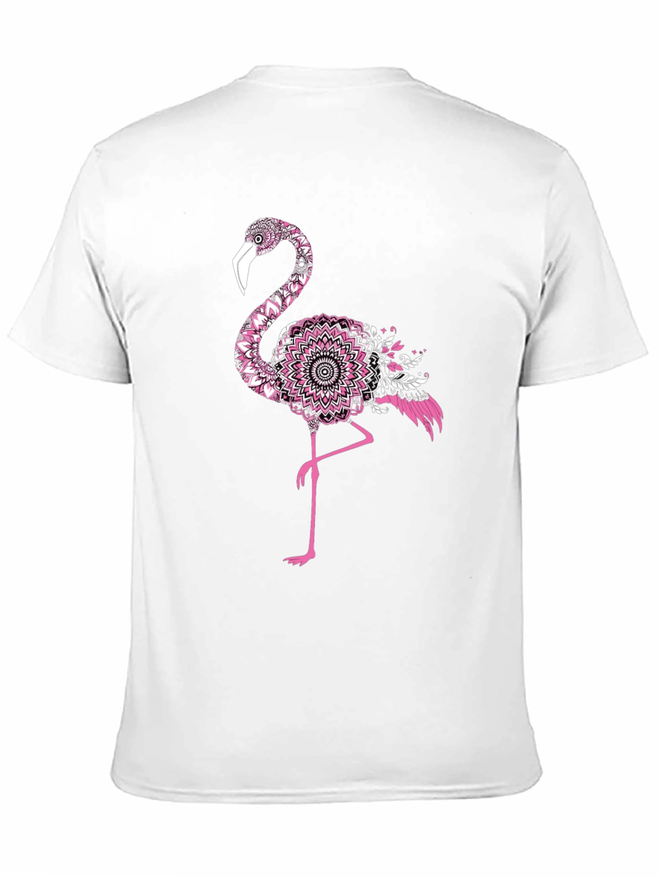 Black Flamingo Mandala Graphic Tee