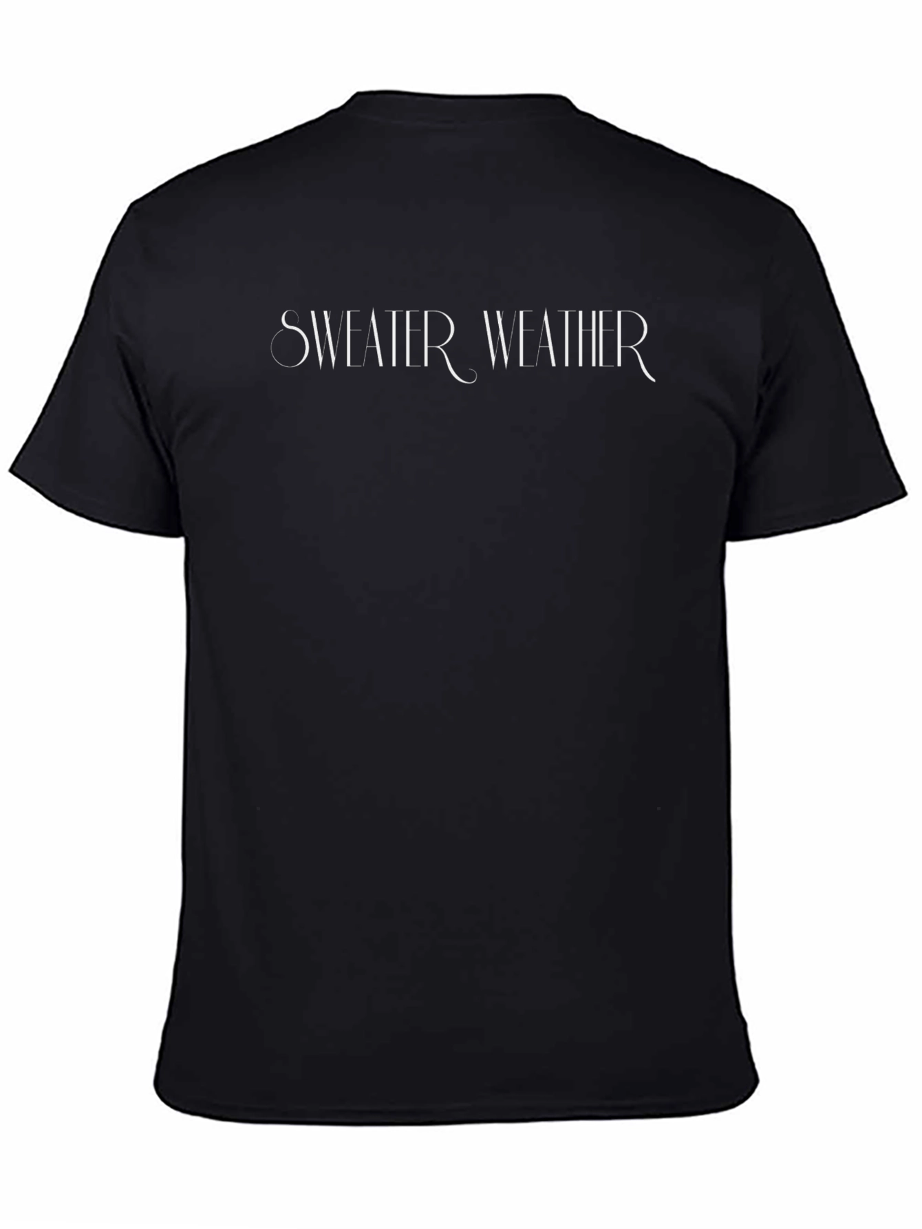 Sweater Weather Graphic Print Black T-Shirt
