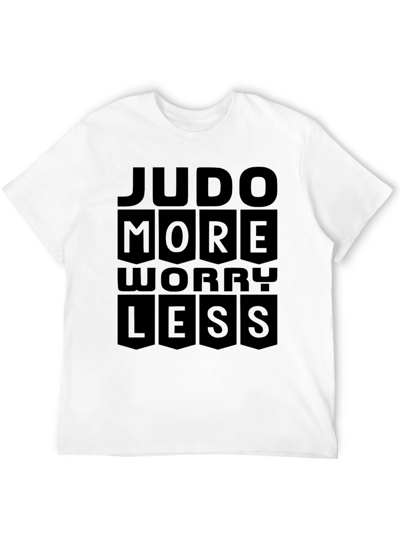 Judo More Worry Less Black T-Shirt