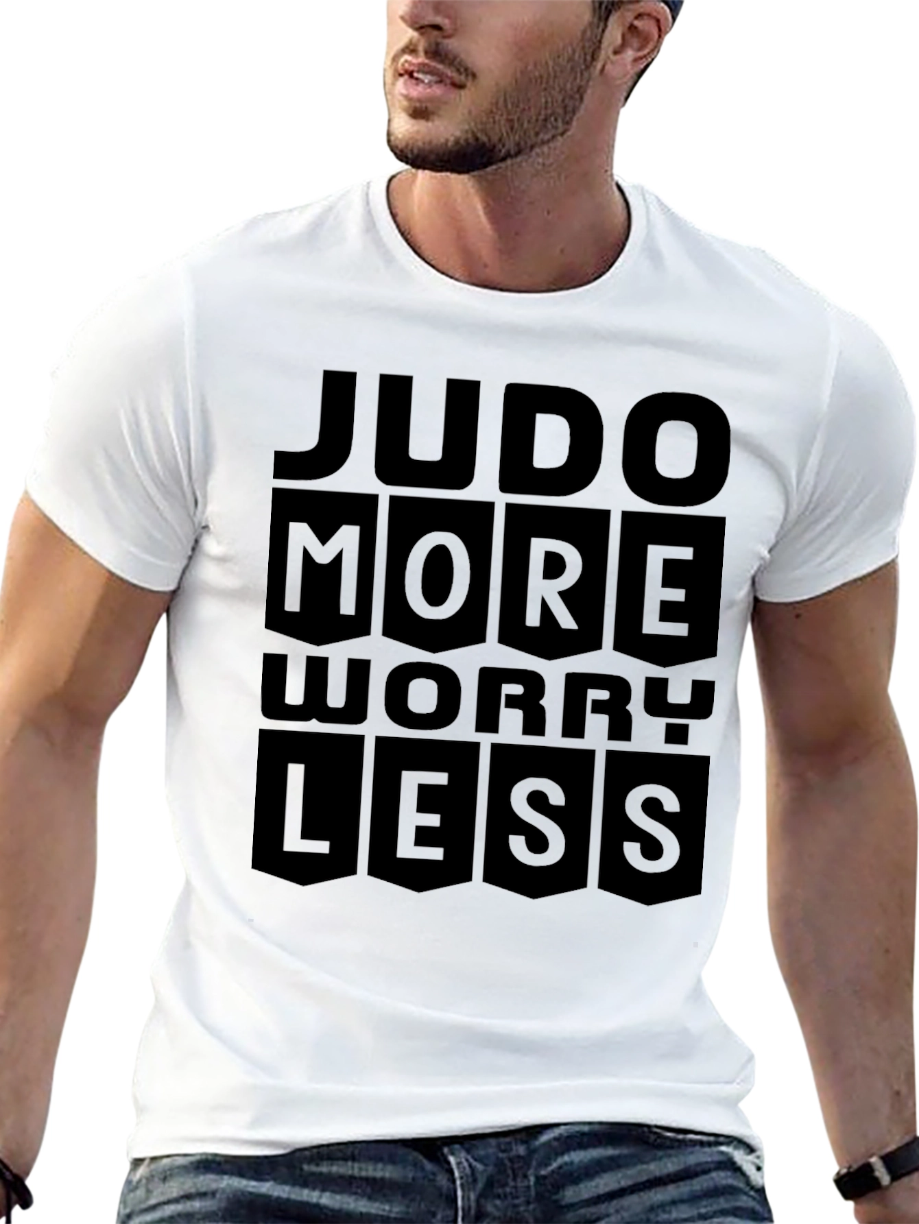 Judo More Worry Less Black T-Shirt