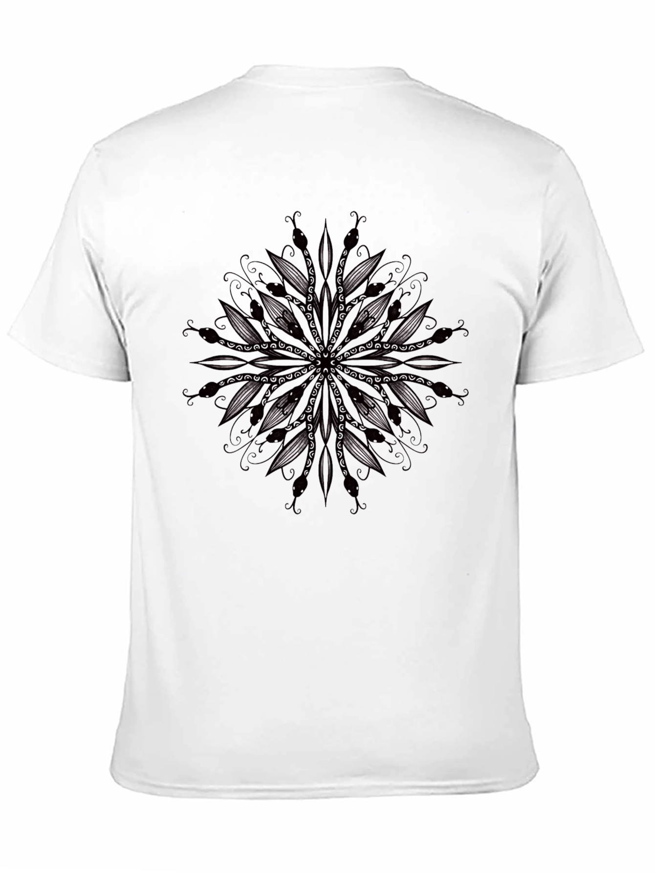 Dark Mandala Graphic Tee - Stylish Mens Black T-Shirt