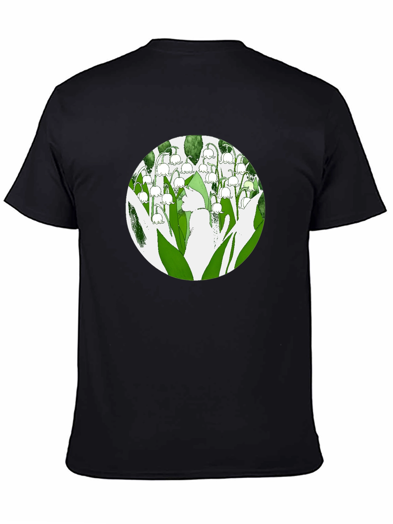 Lily of the Valley Graphic Tee - Black