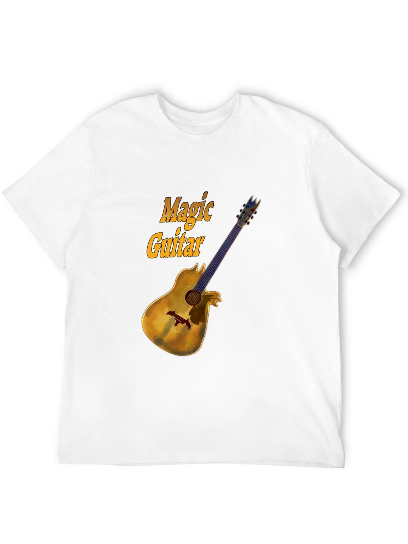 Magic Guitar Graphic Black T-Shirt