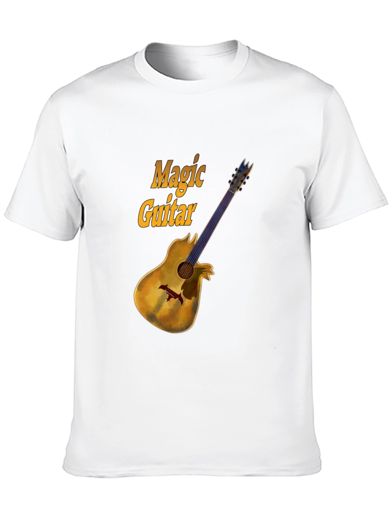 Magic Guitar Graphic Black T-Shirt