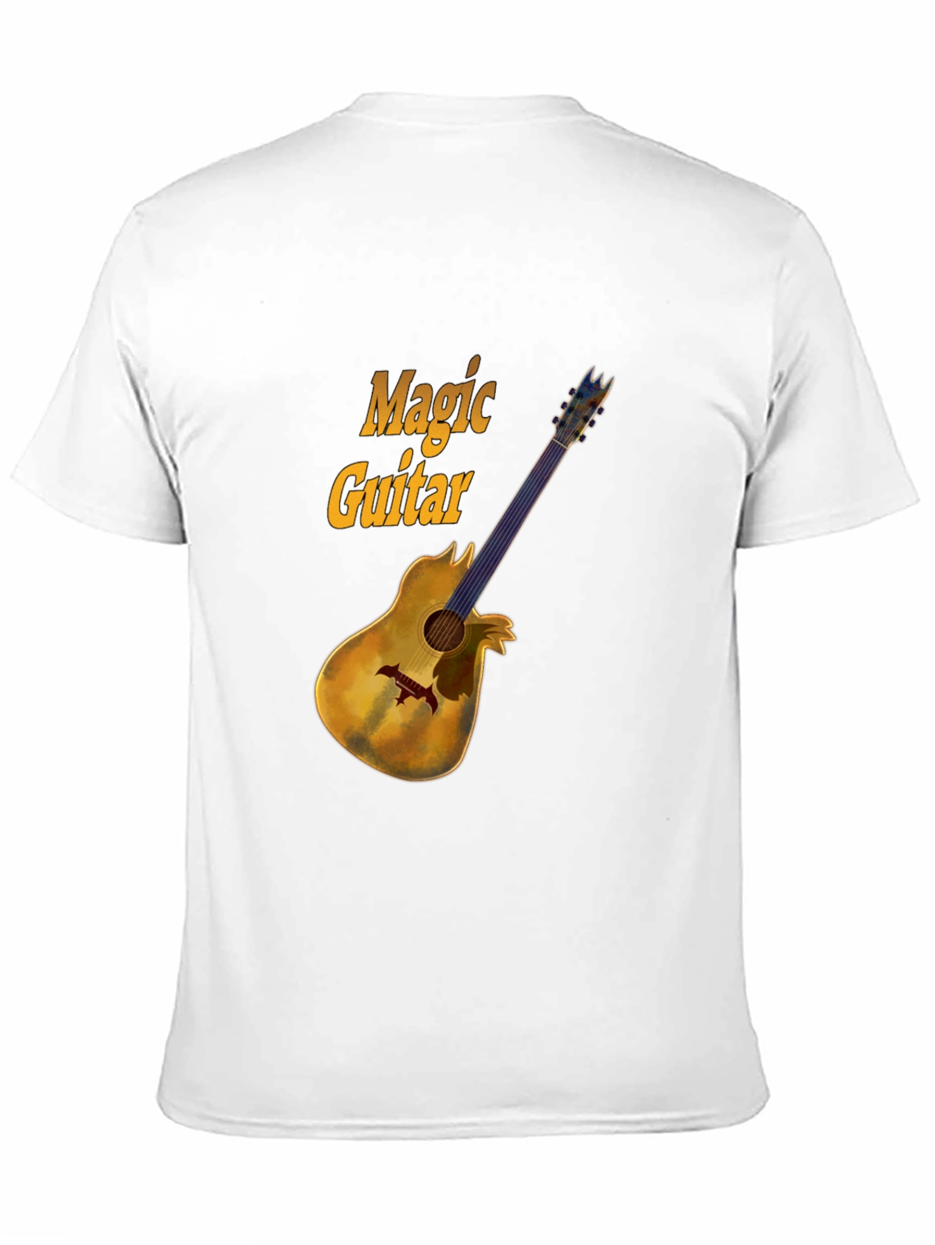 Magic Guitar Graphic Black T-Shirt