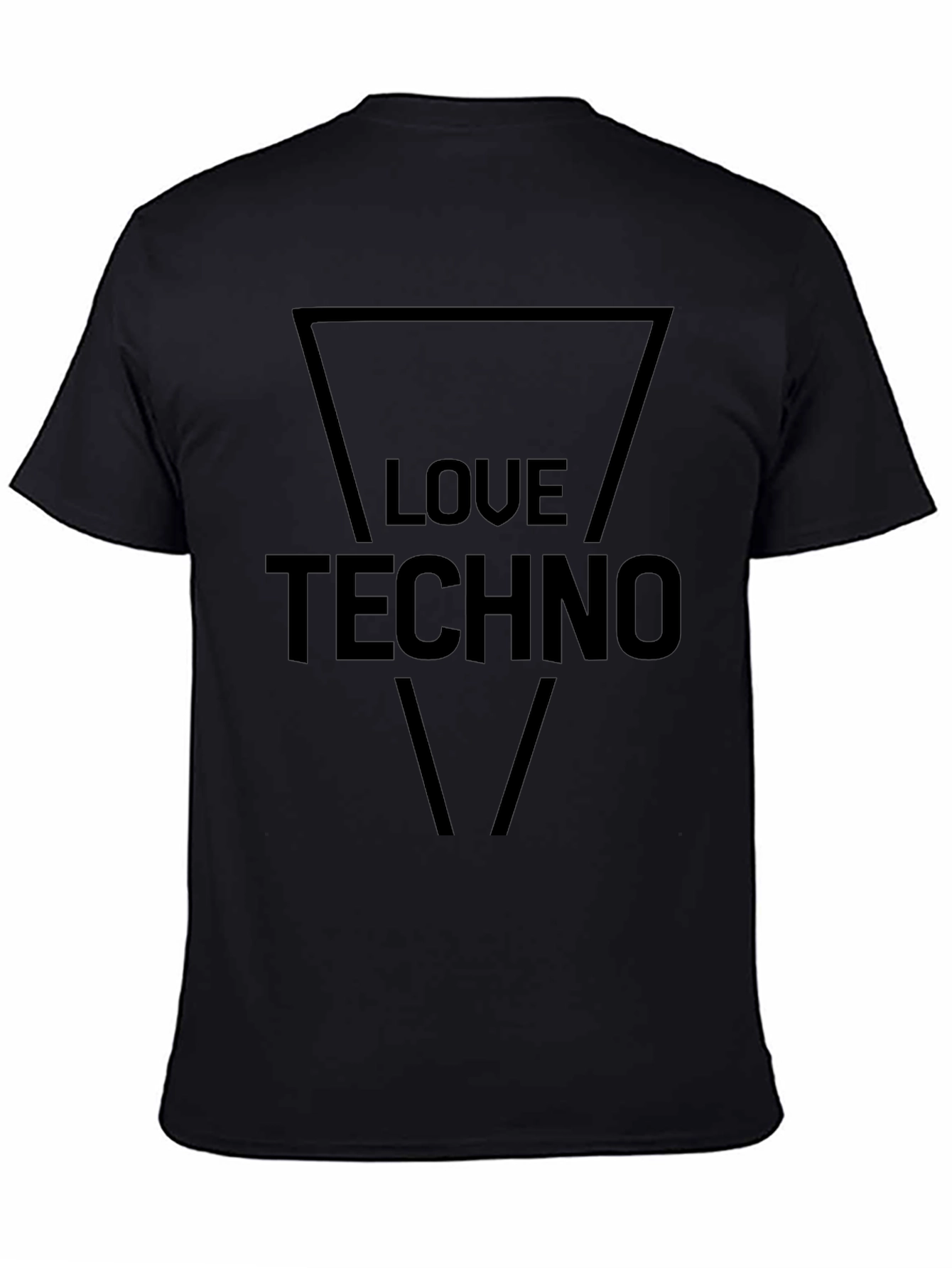 Love Techno Black Graphic Tee