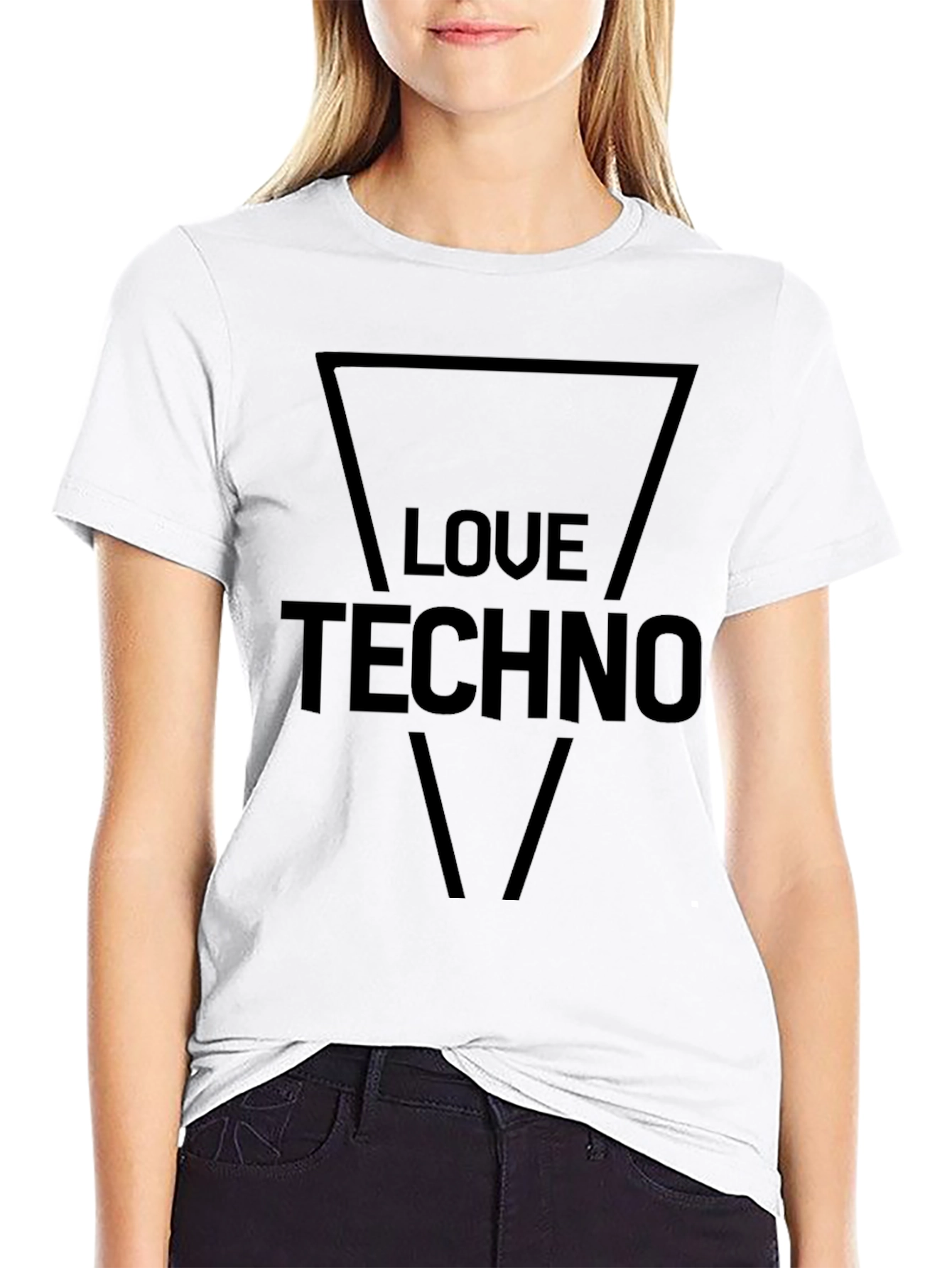 Love Techno Black Graphic Tee