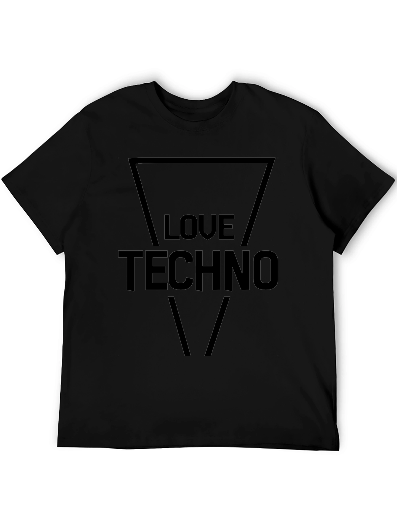 Love Techno Black Graphic Tee