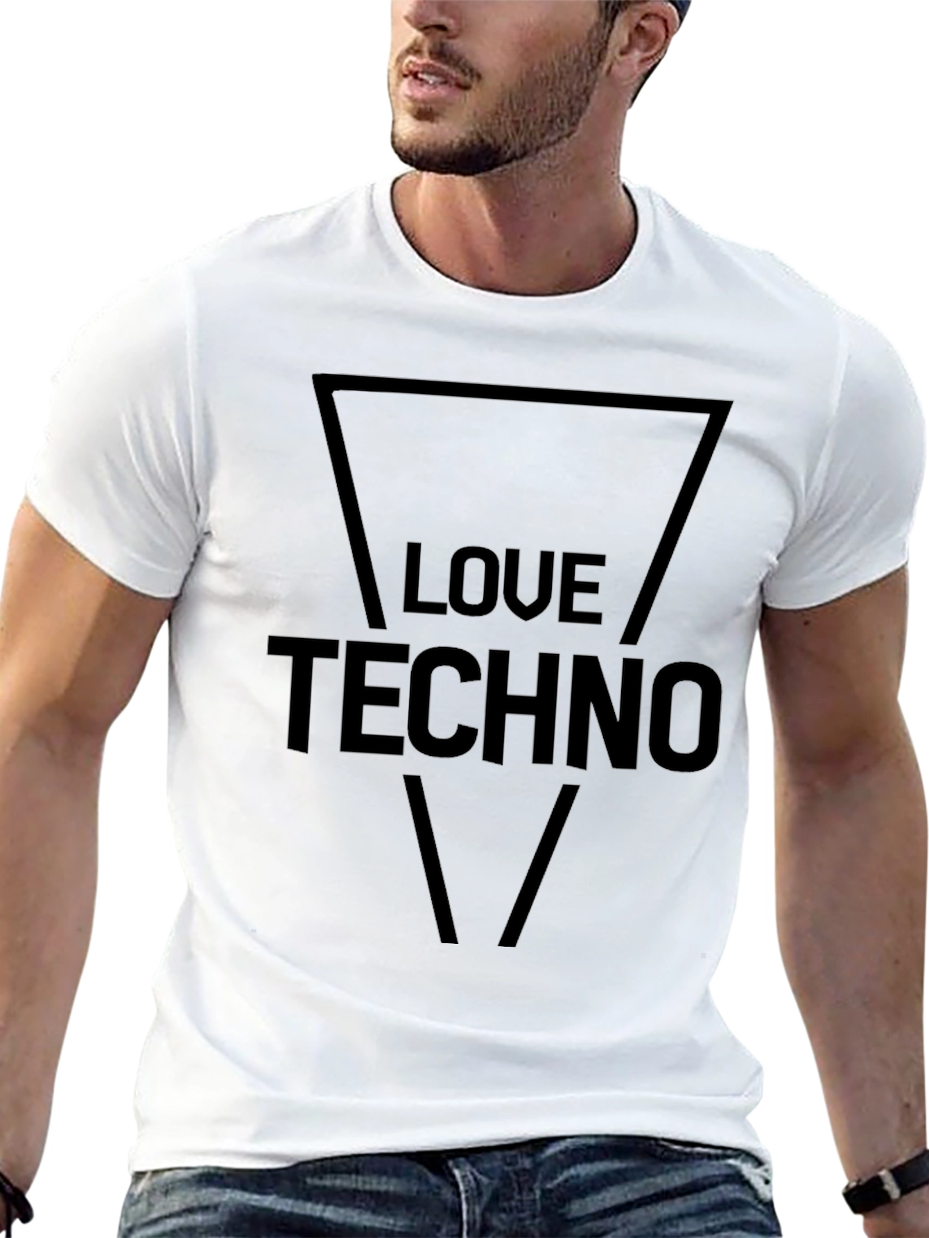 Love Techno Black Graphic Tee