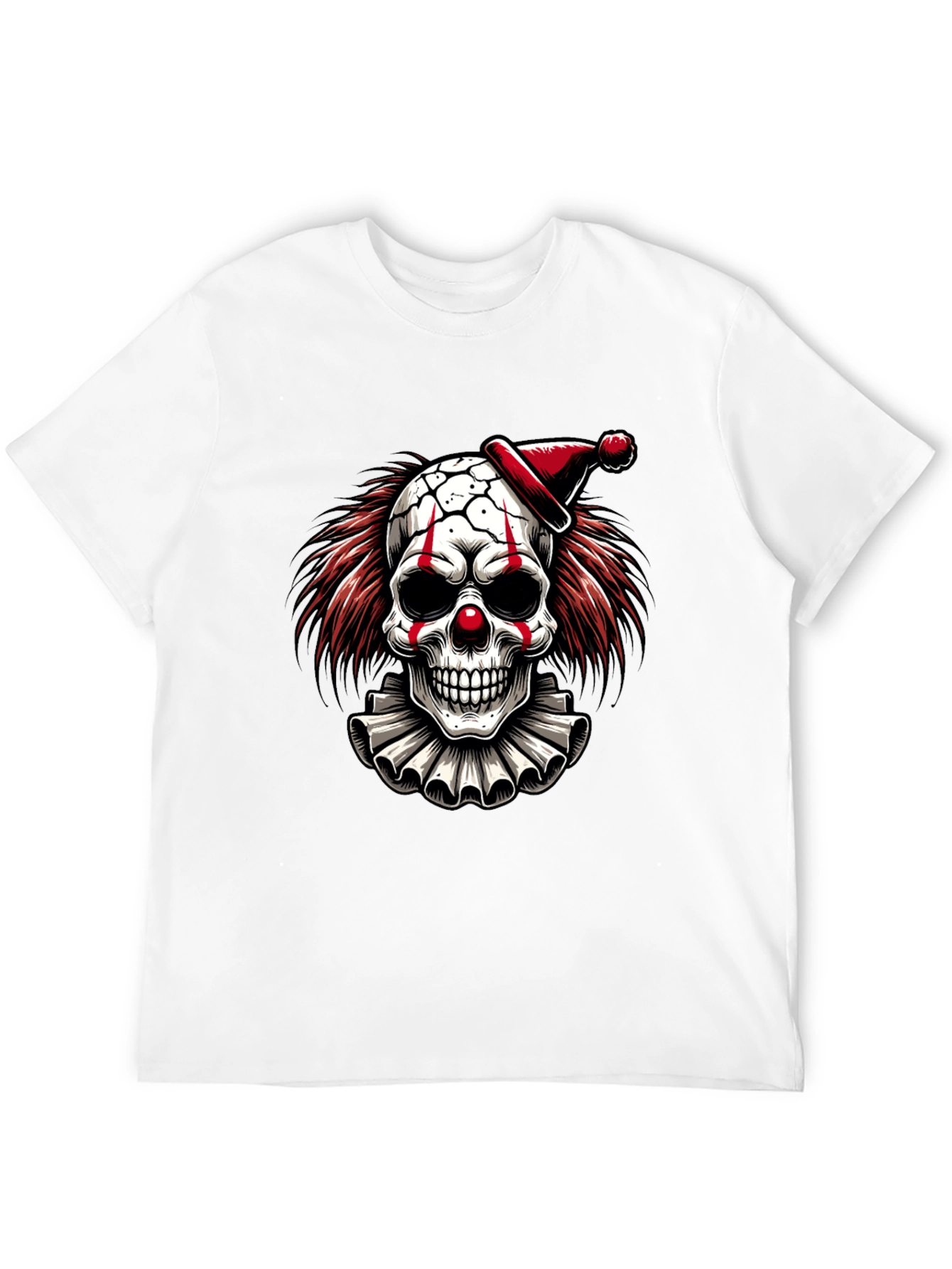 Clown Skull Graphic Tee - Black