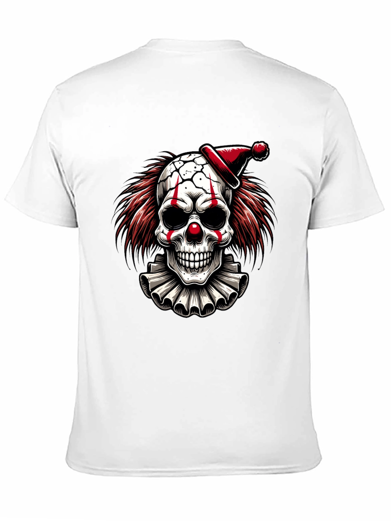 Clown Skull Graphic Tee - Black