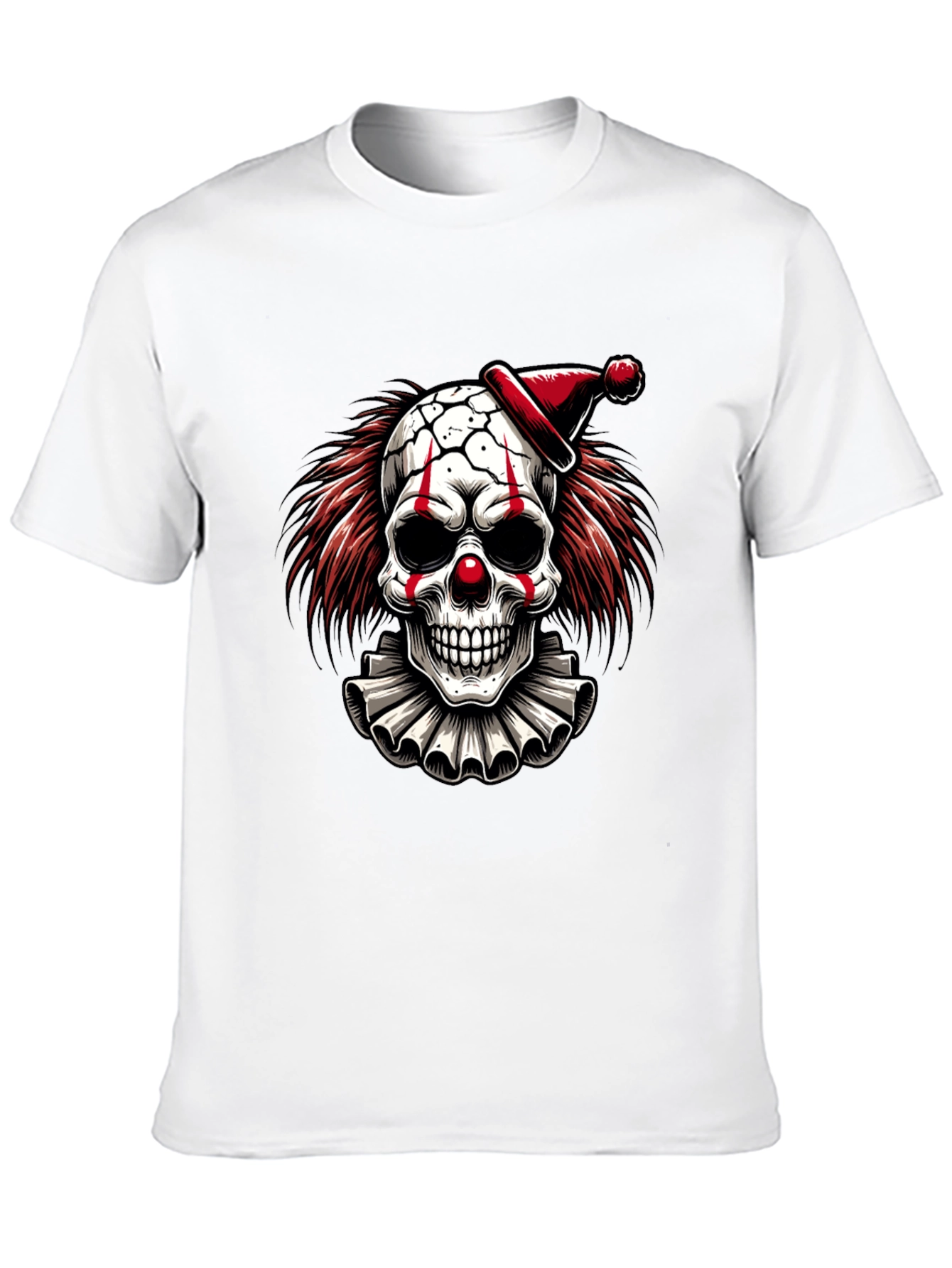 Clown Skull Graphic Tee - Black