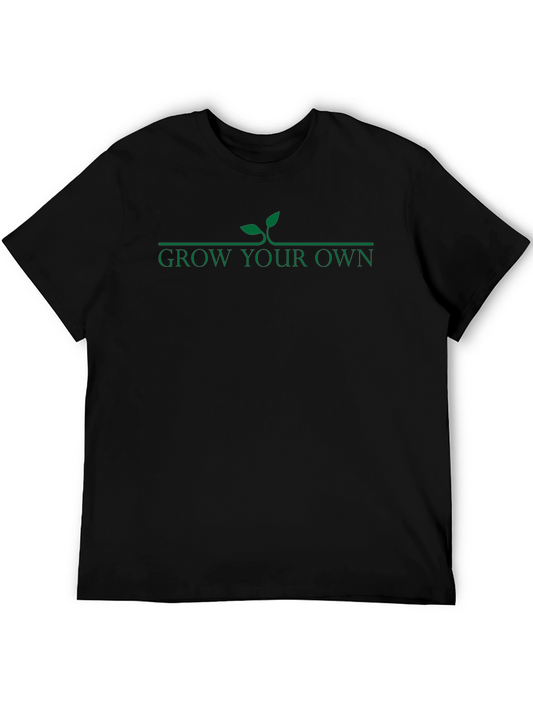 Grow Your Own Black Cotton T-Shirt