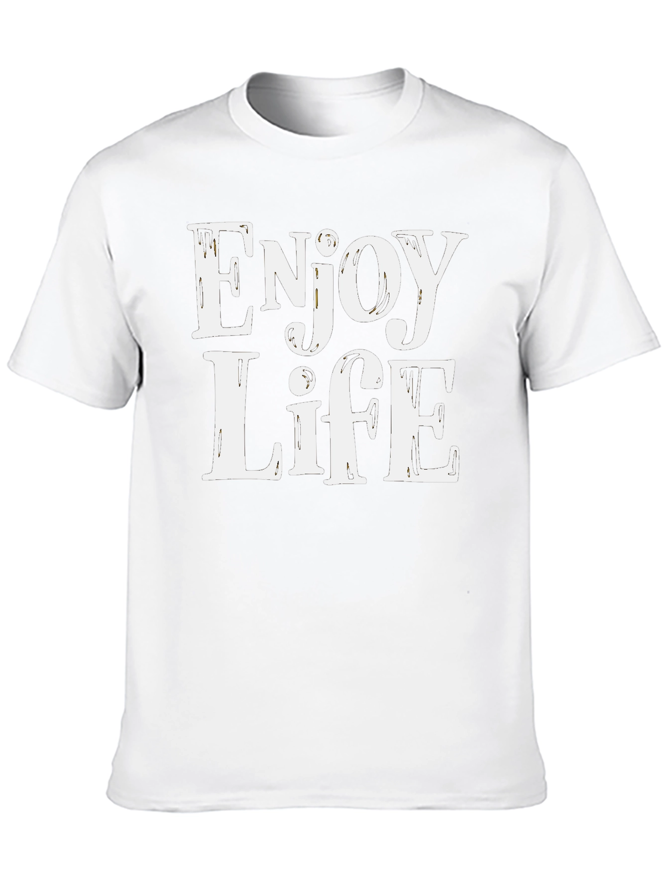 Enjoy Life Graphic Tee - Black Casual T-Shirt