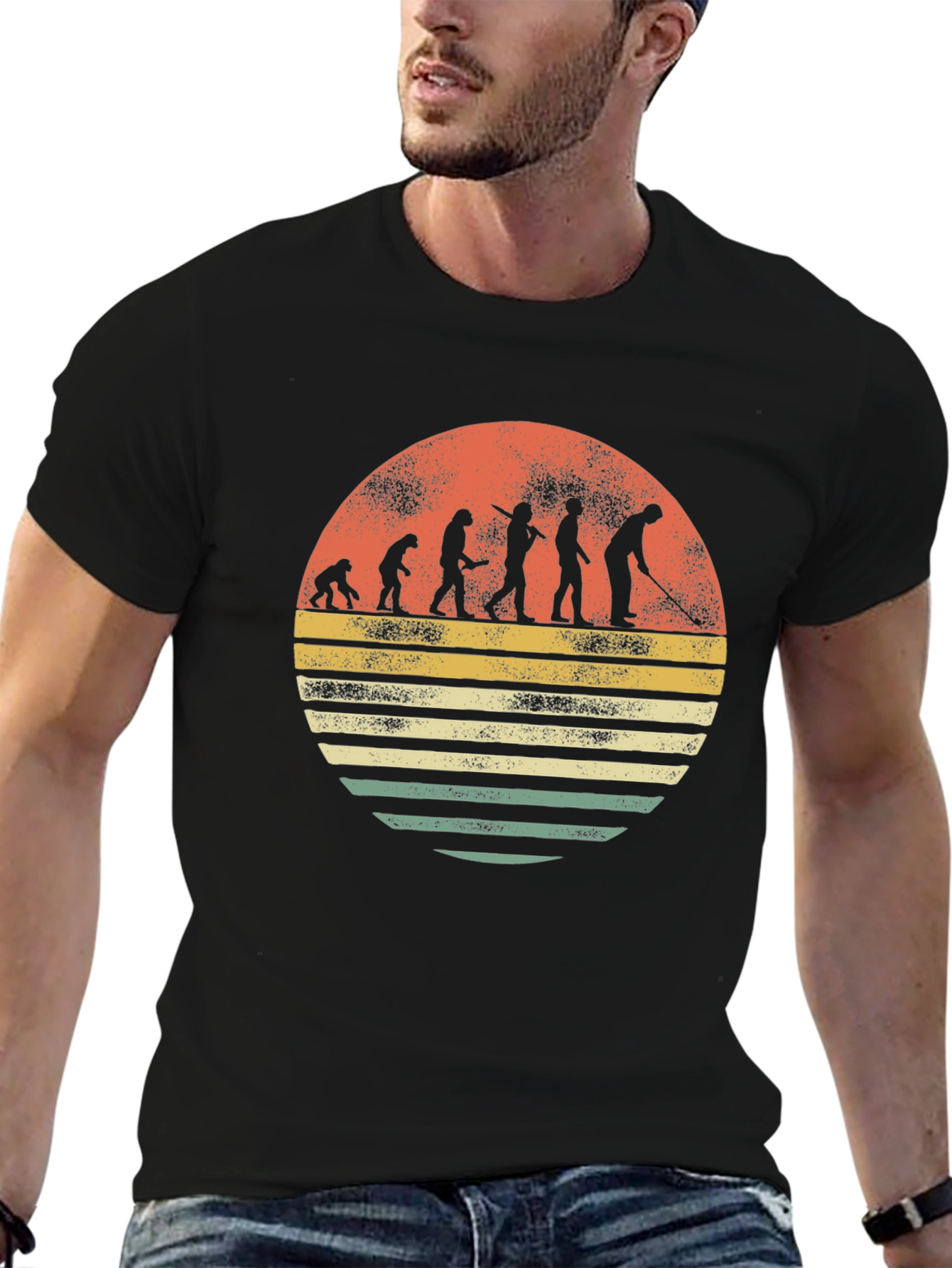 Evolution of Golf T-Shirt - Novelty Tee