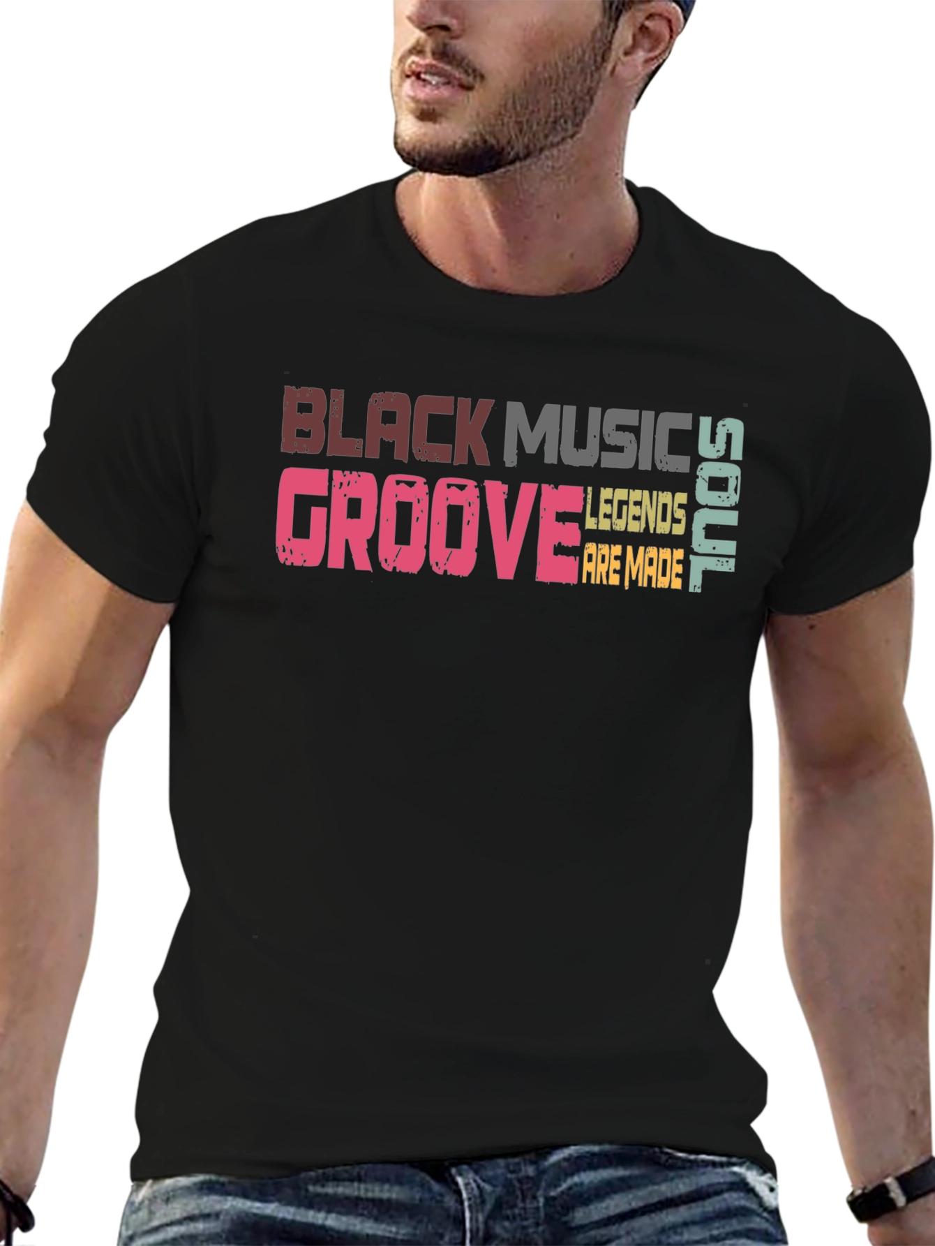 Black Music Groove Graphic T-Shirt