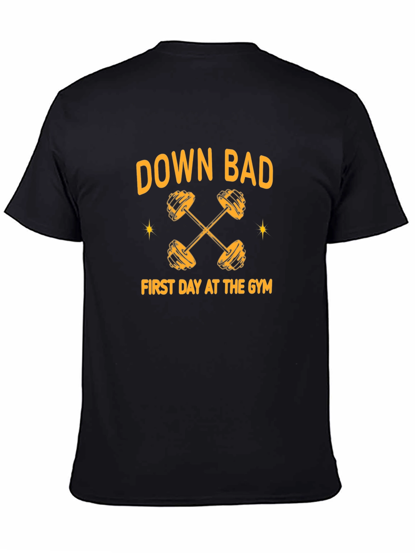 Down Bad First Day At The Gym Black T-Shirt