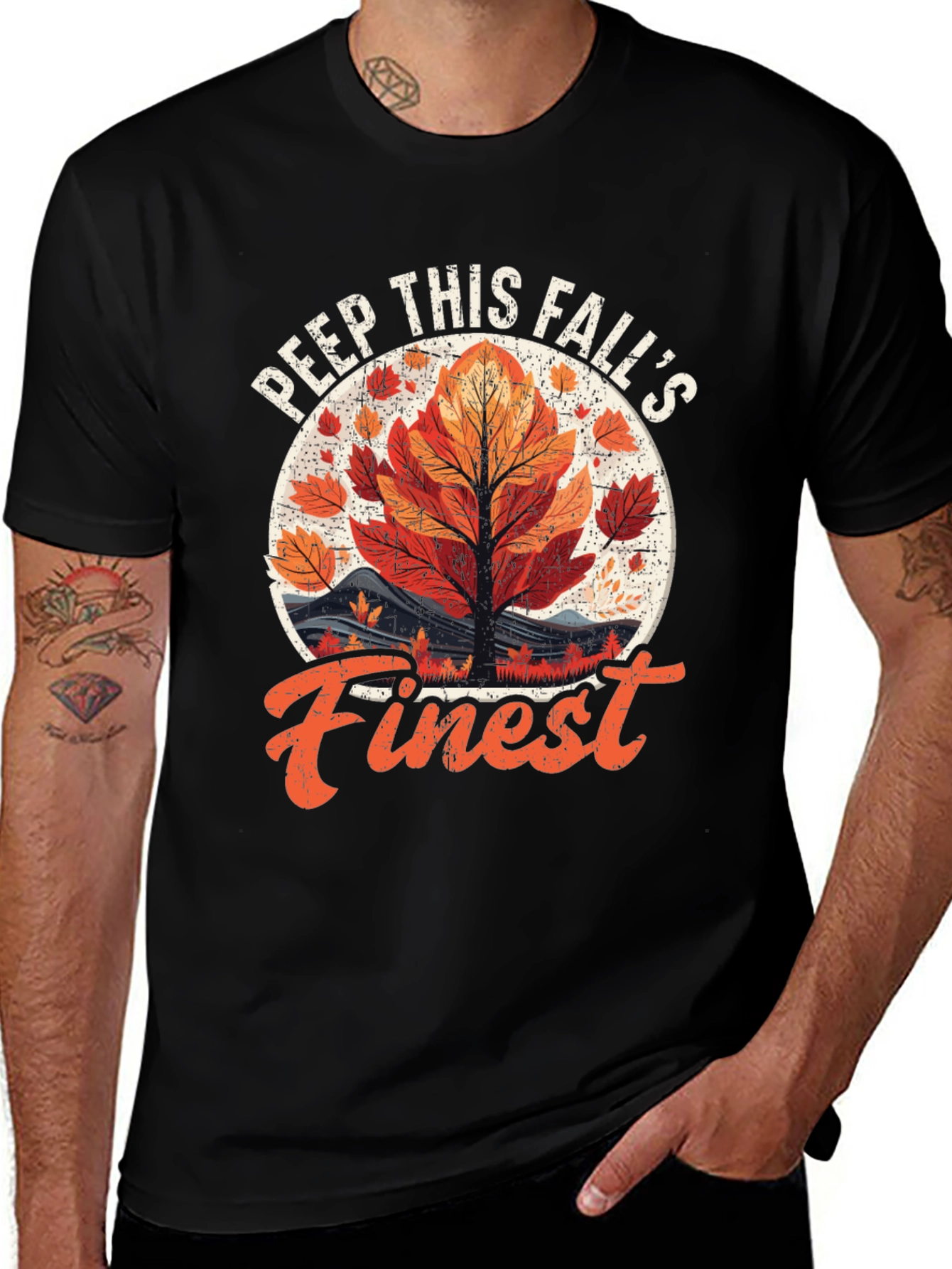 Peep This Falls Finest Black Graphic Tee