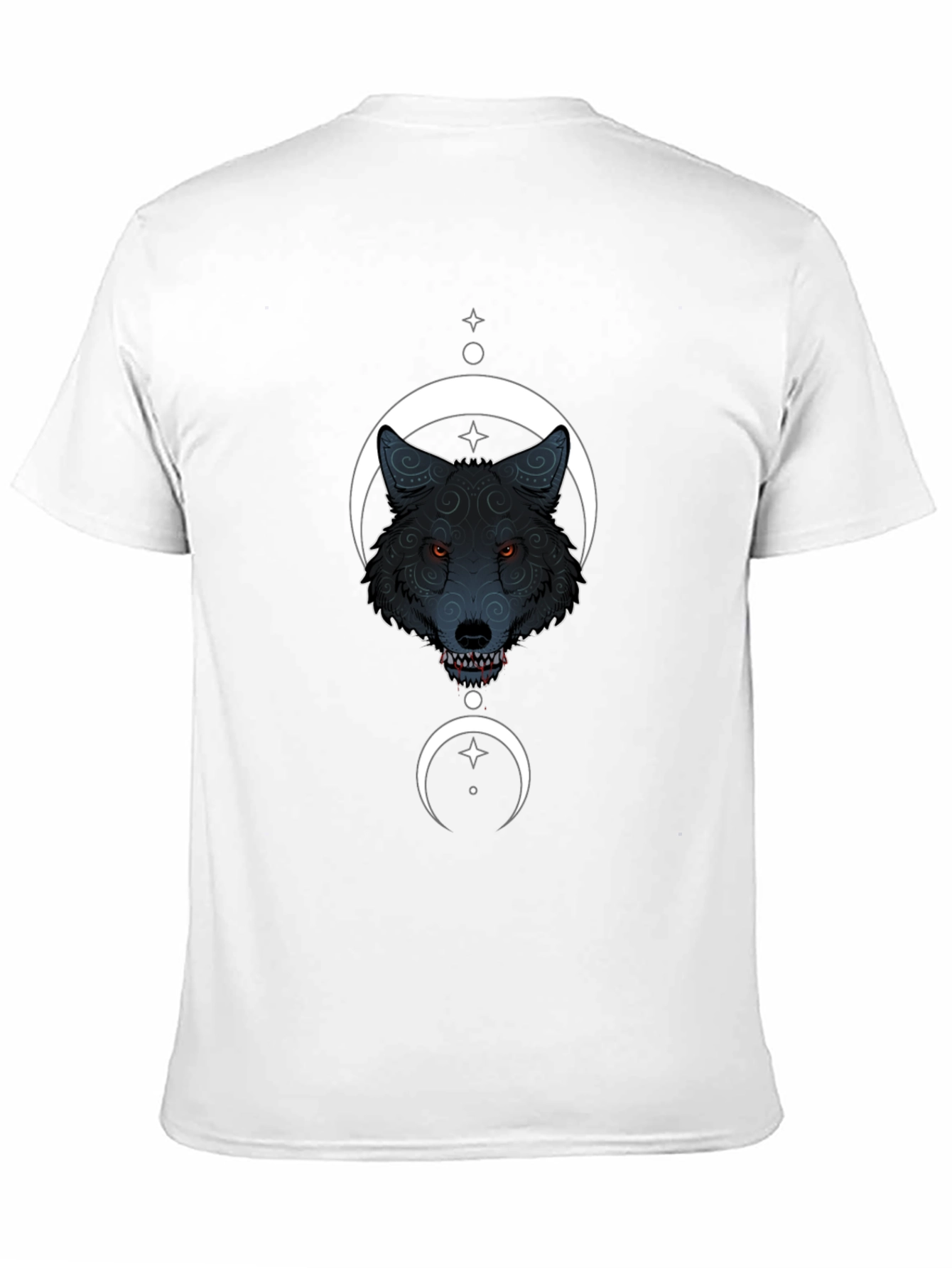 Wolf Moon Graphic Tee - Stylish Black Cotton T-Shirt