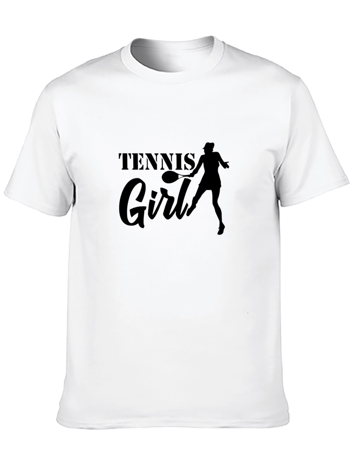 Tennis Girl Black Graphic Tee