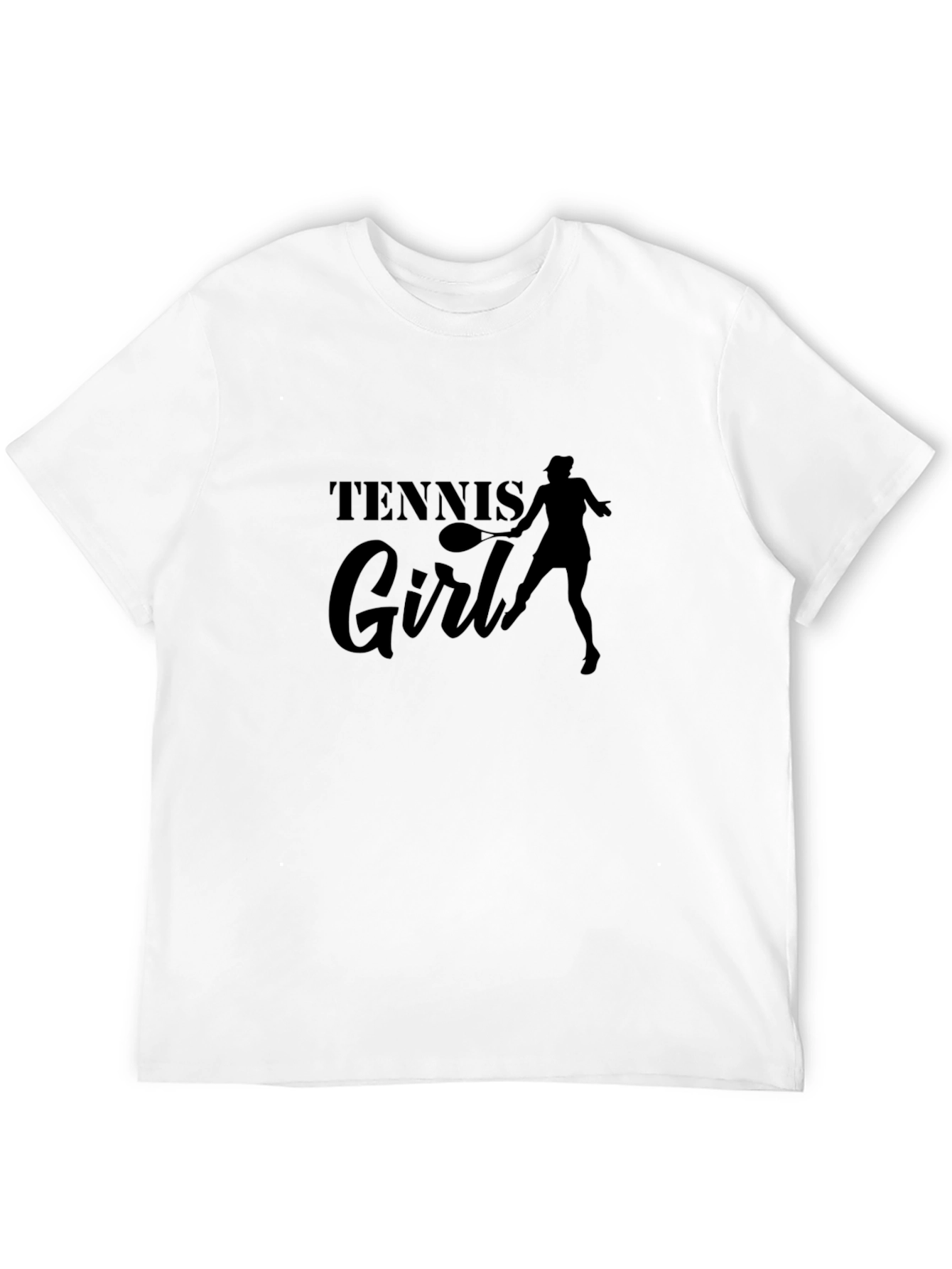 Tennis Girl Black Graphic Tee