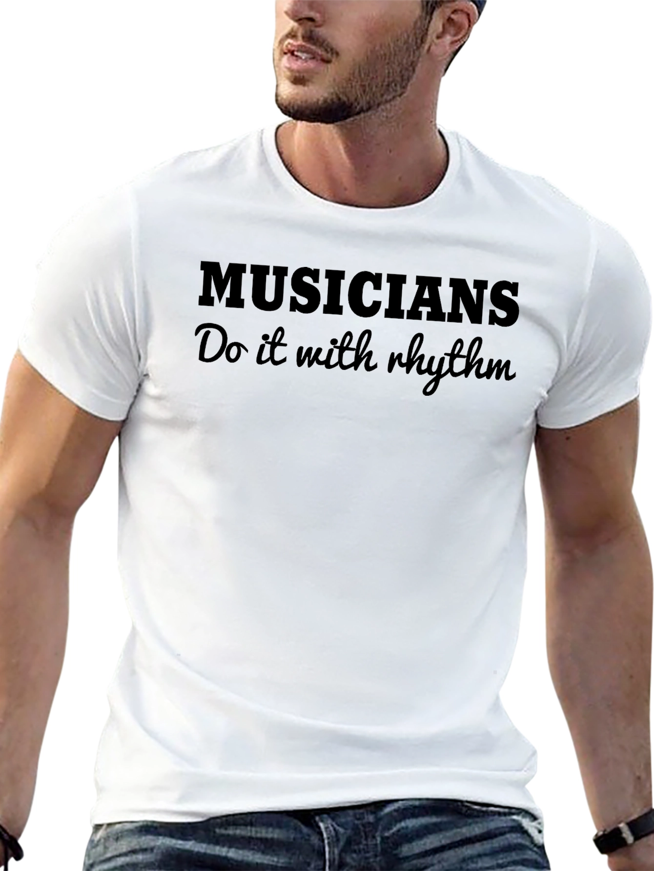 Musicians Do It With Rhythm Black T-Shirt