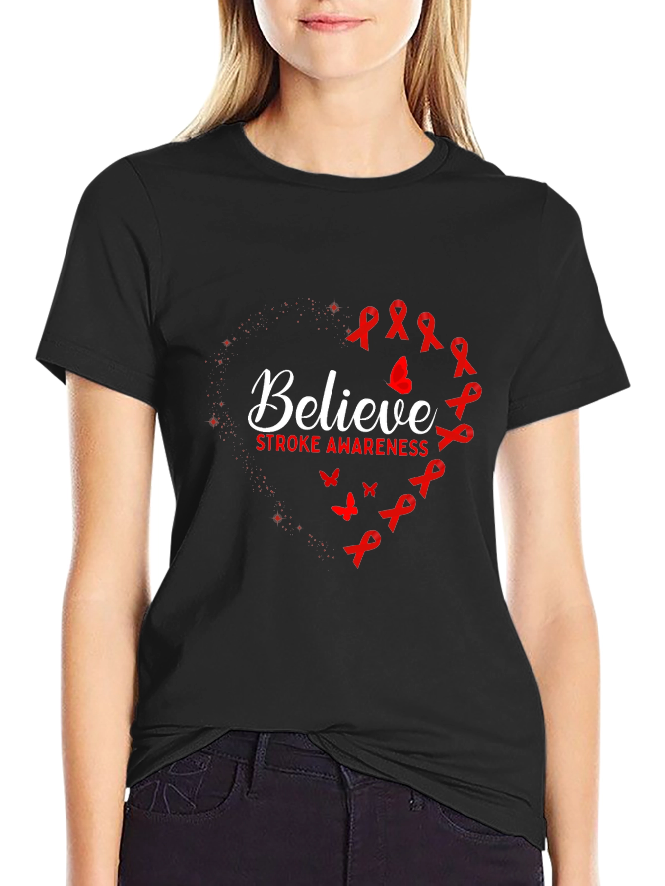 Believe Stroke Awareness Graphic T-Shirt