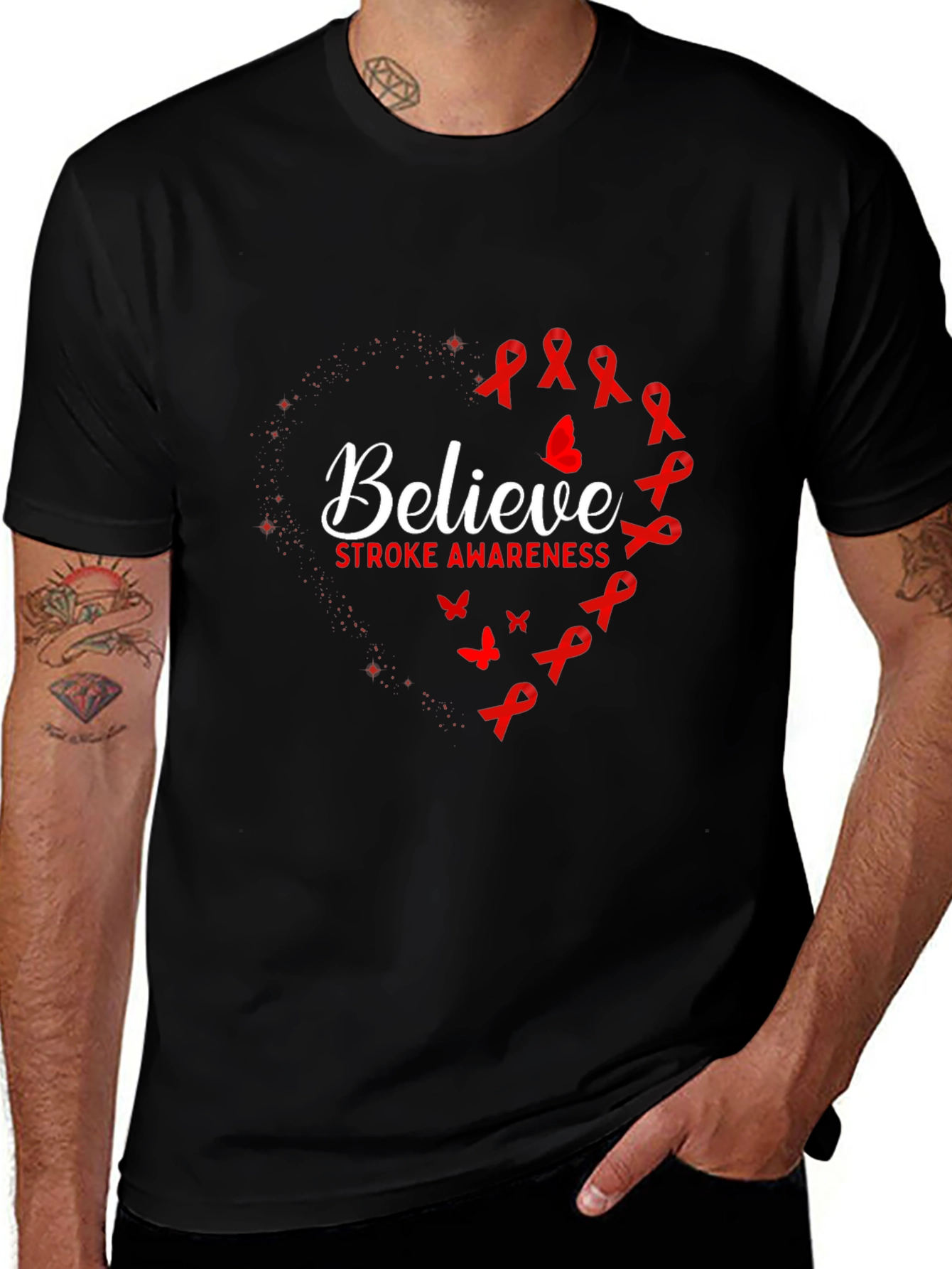 Believe Stroke Awareness Graphic T-Shirt