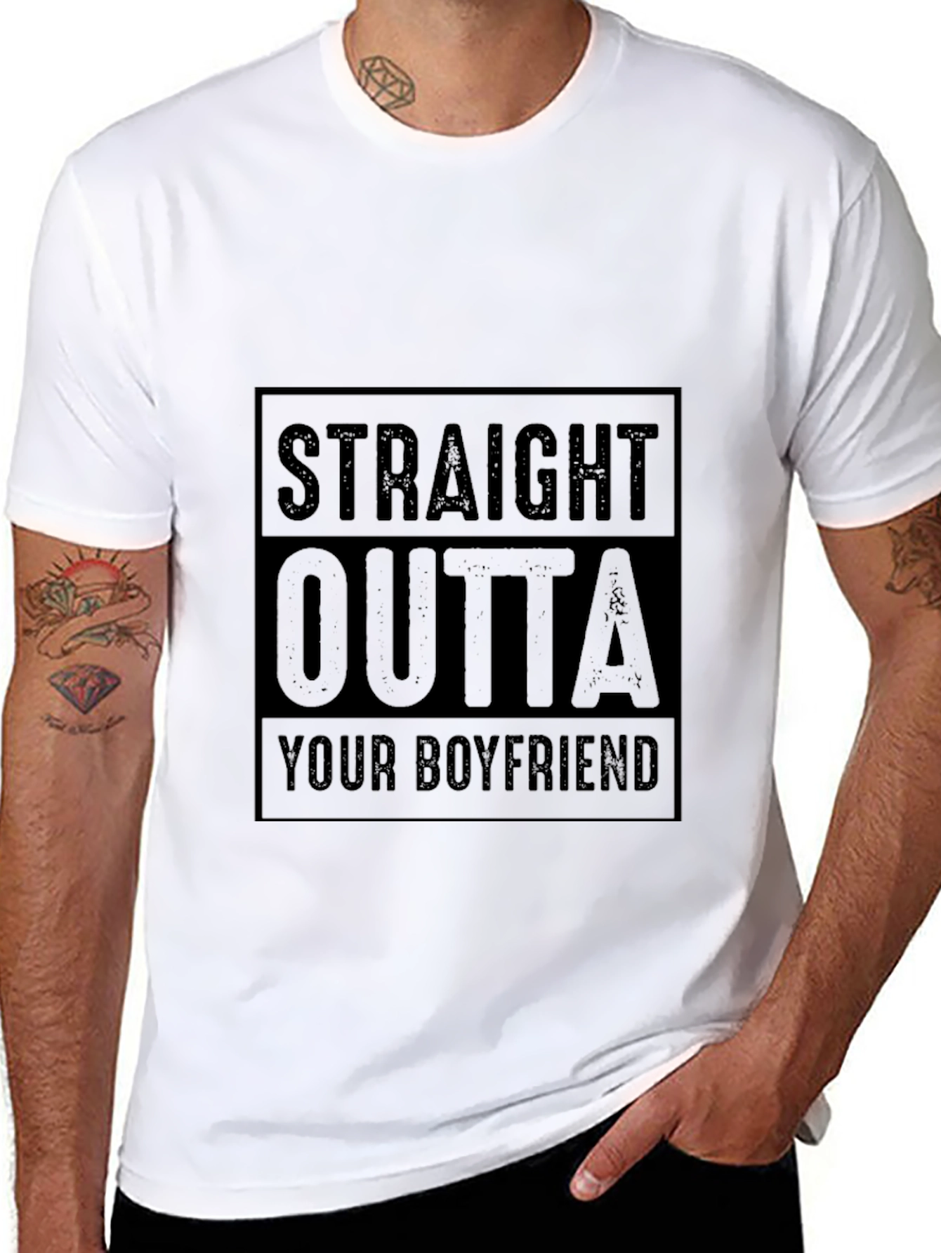 Straight Outta Your Boyfriend T-Shirt Funny Graphic Tee