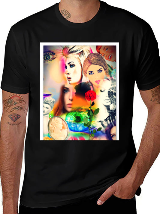 Artistic Collage Graphic T-Shirt