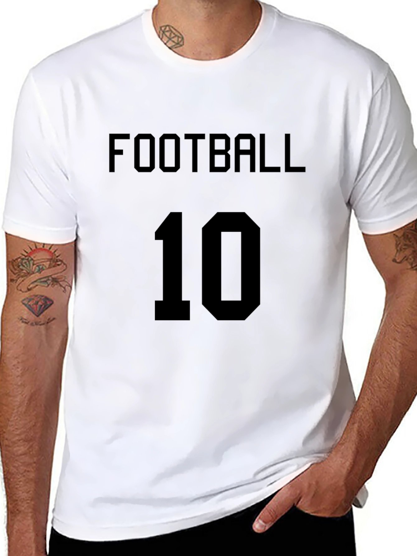 Football 10 Black Graphic Tee
