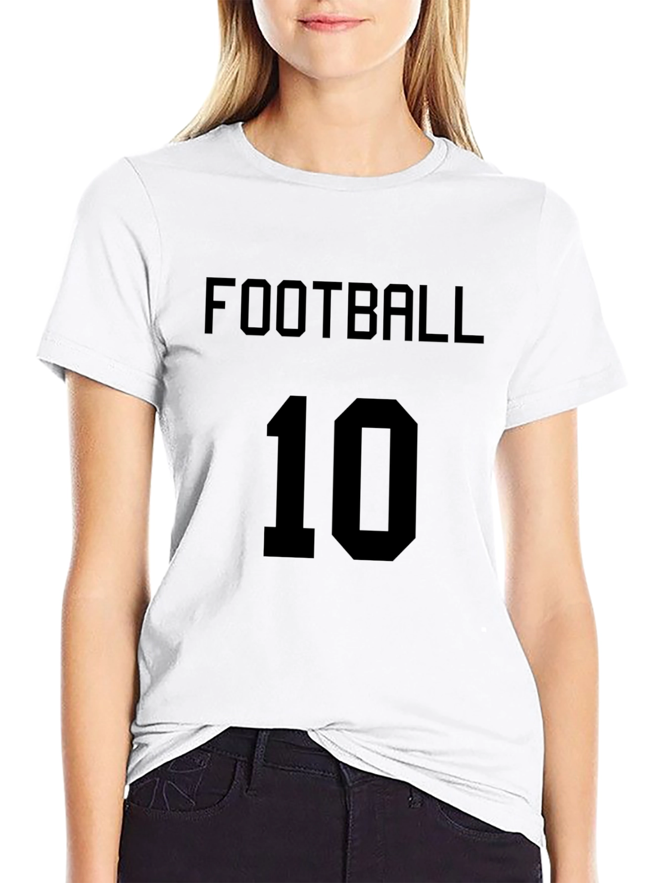 Football 10 Black Graphic Tee