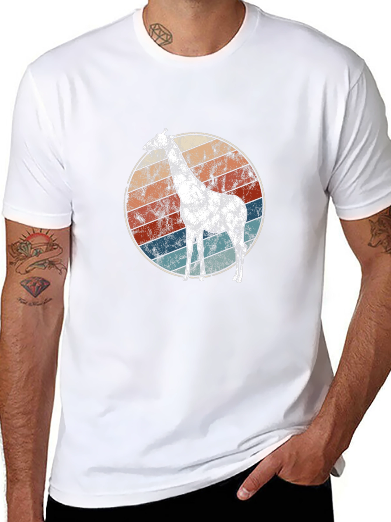 Retro Giraffe Graphic Tee - Unisex Style