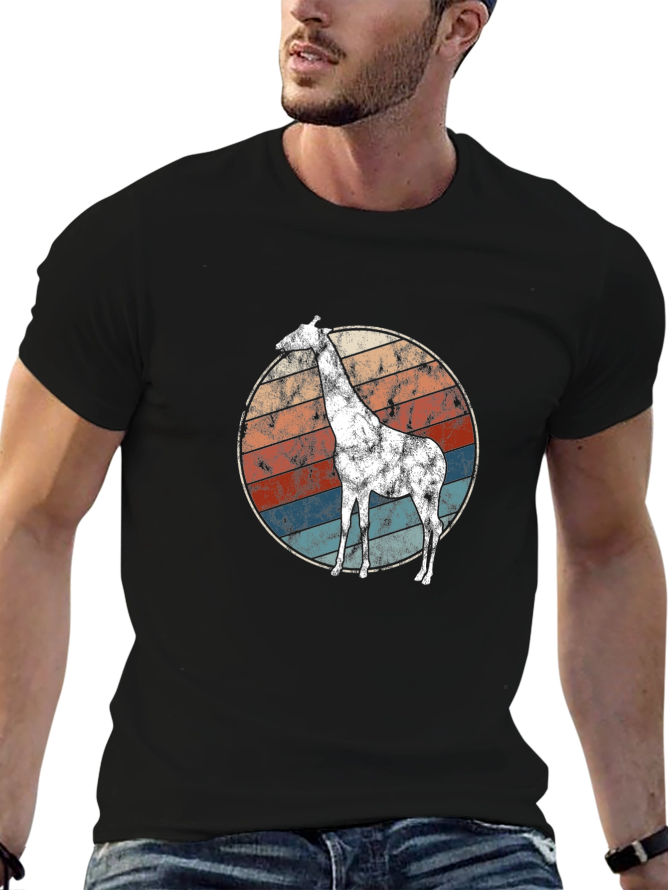 Retro Giraffe Graphic Tee - Unisex Style