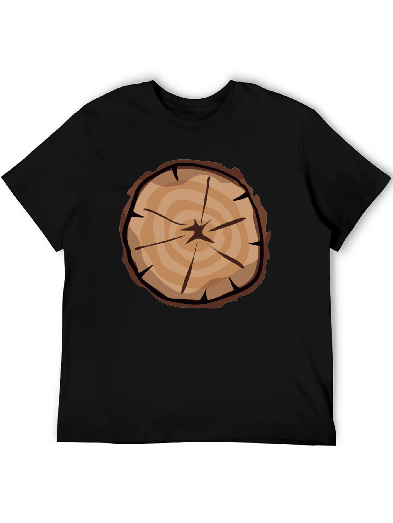 Tree Ring Graphic Tee - Black Casual T-Shirt