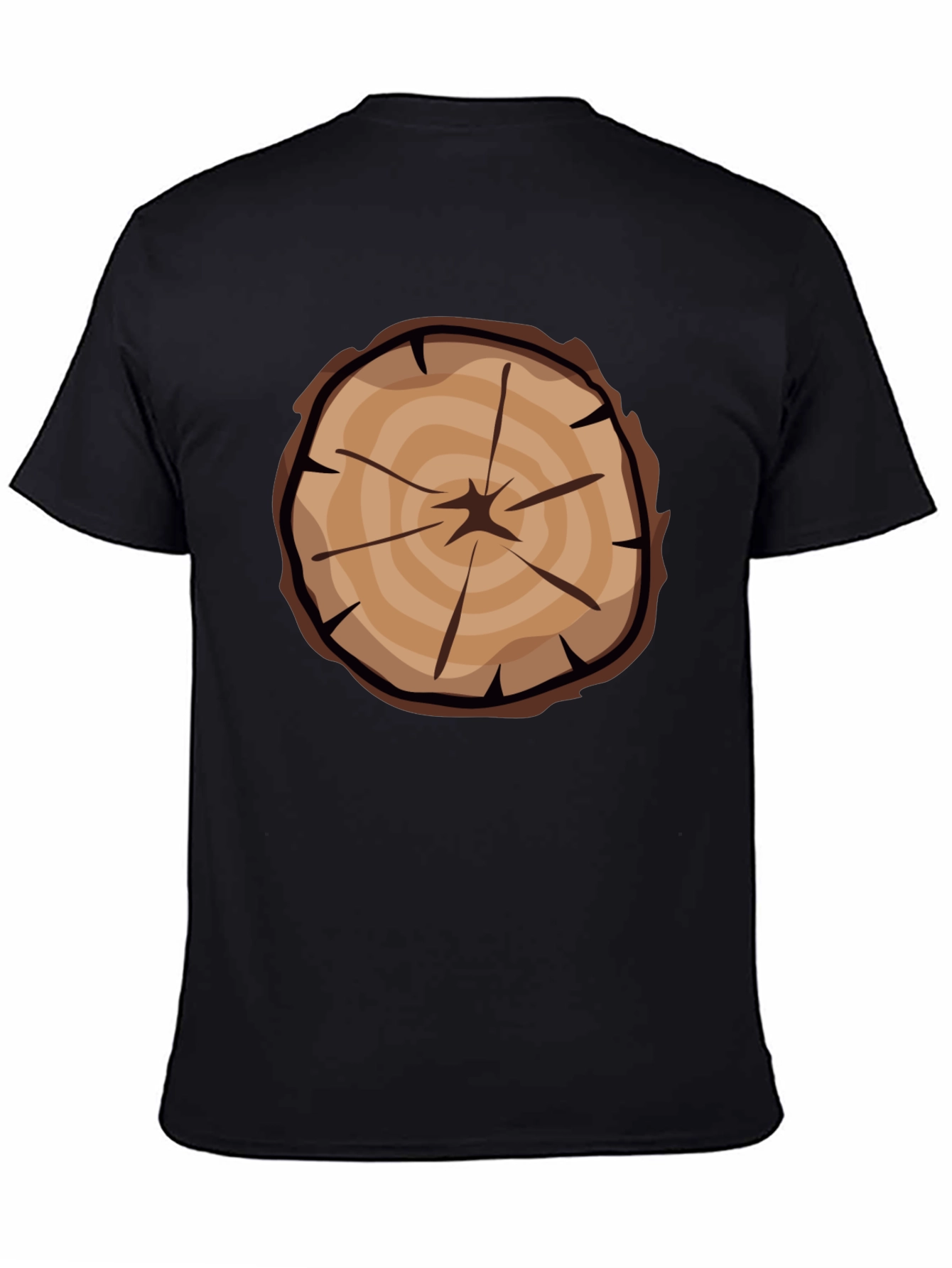 Tree Ring Graphic Tee - Black Casual T-Shirt