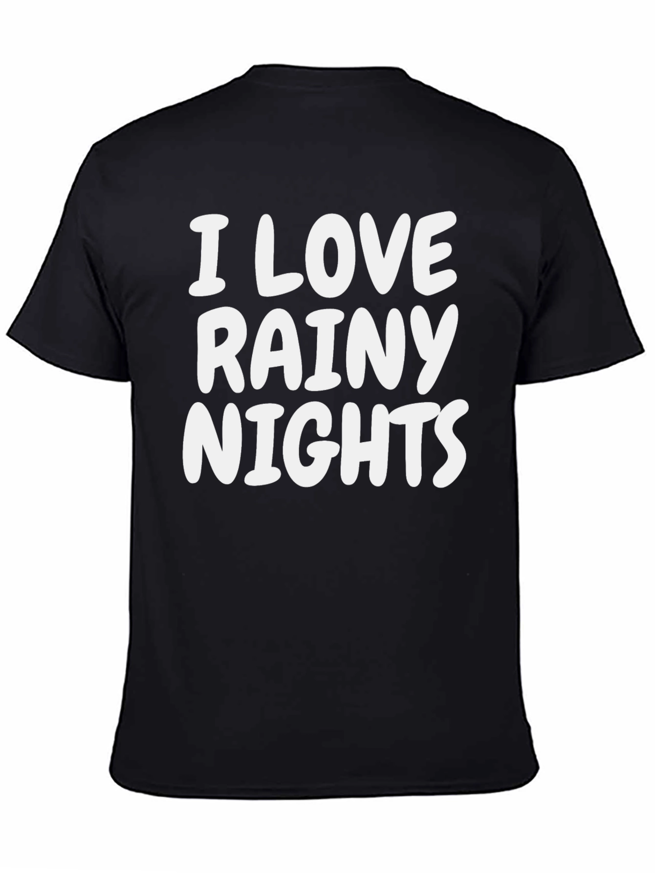 I Love Rainy Nights Black T-Shirt
