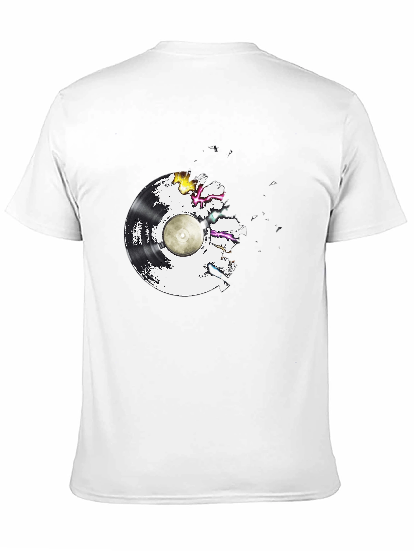 Vinyl Record Graphic Tee - Black