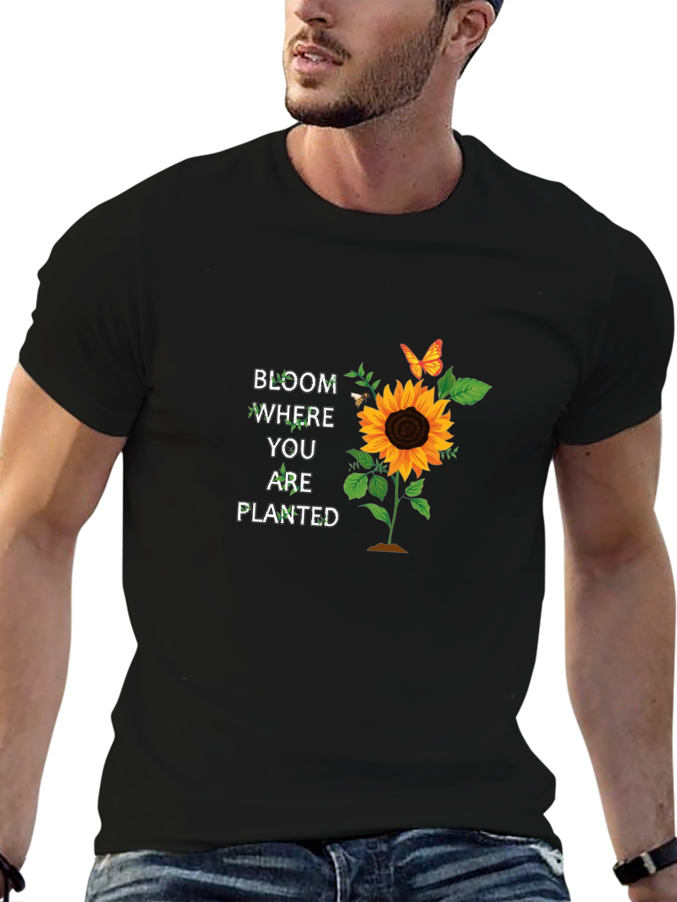 Bloom Where You are Planted Sunflower T-Shirt