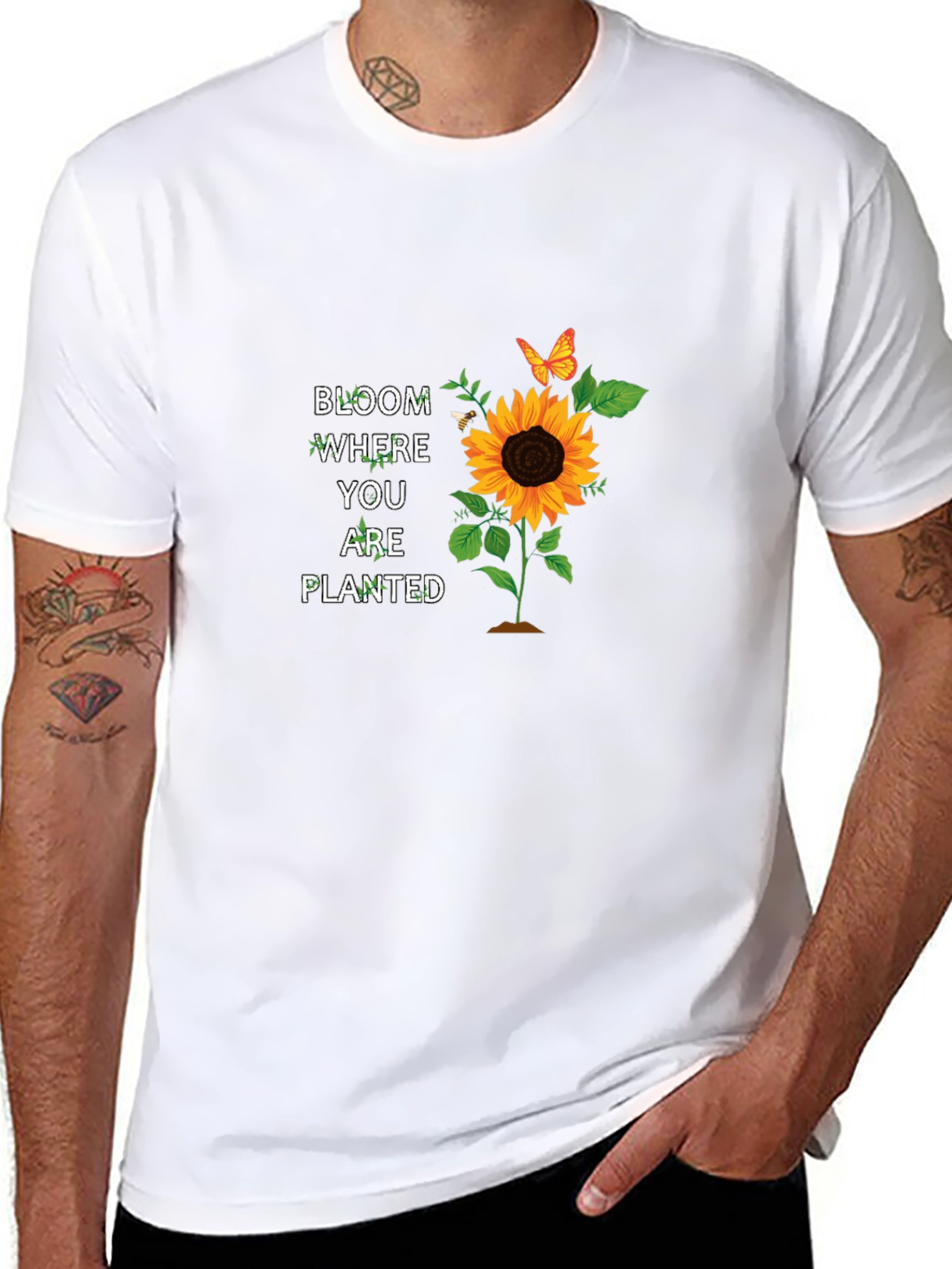 Bloom Where You are Planted Sunflower T-Shirt