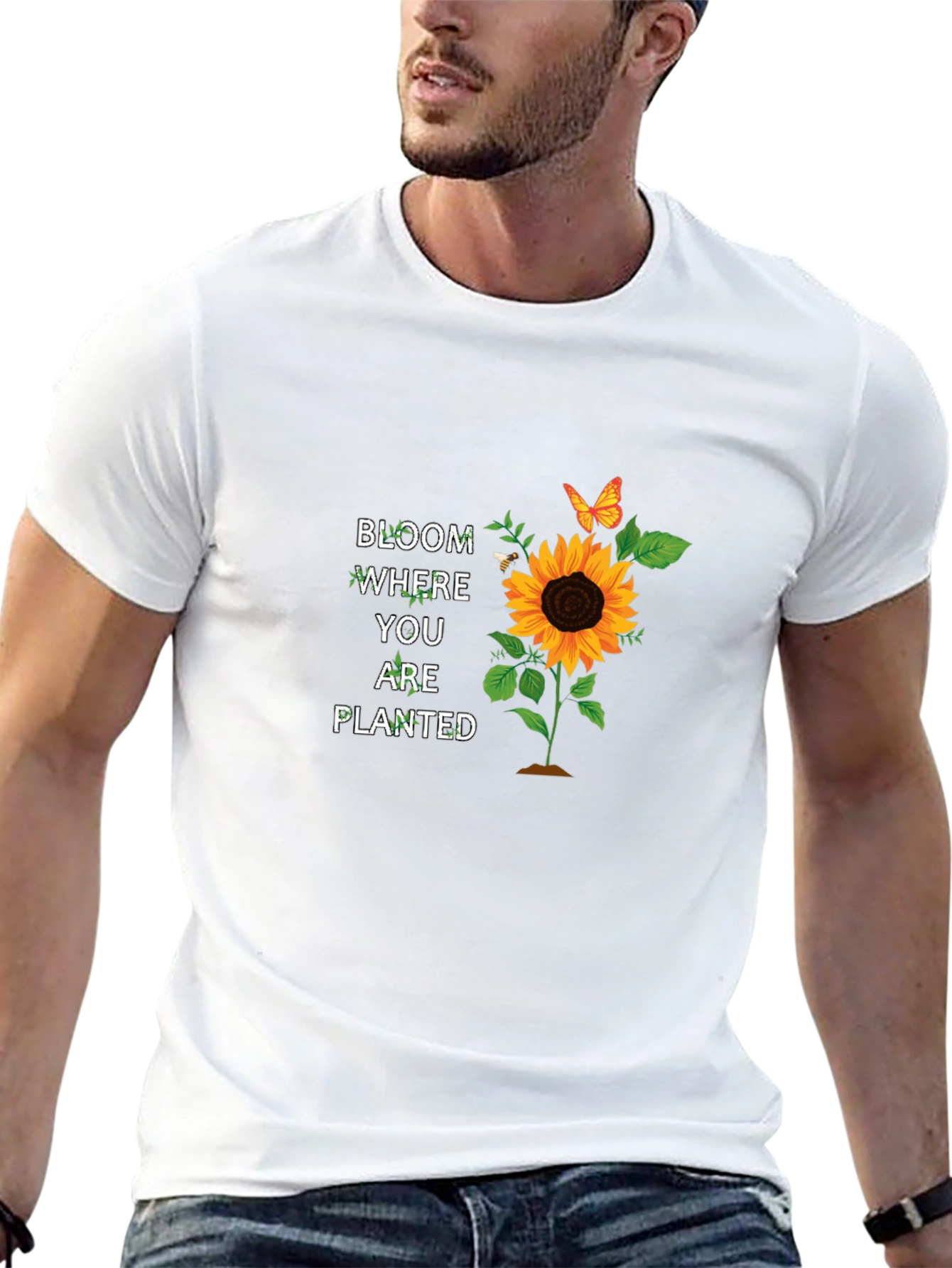 Bloom Where You are Planted Sunflower T-Shirt