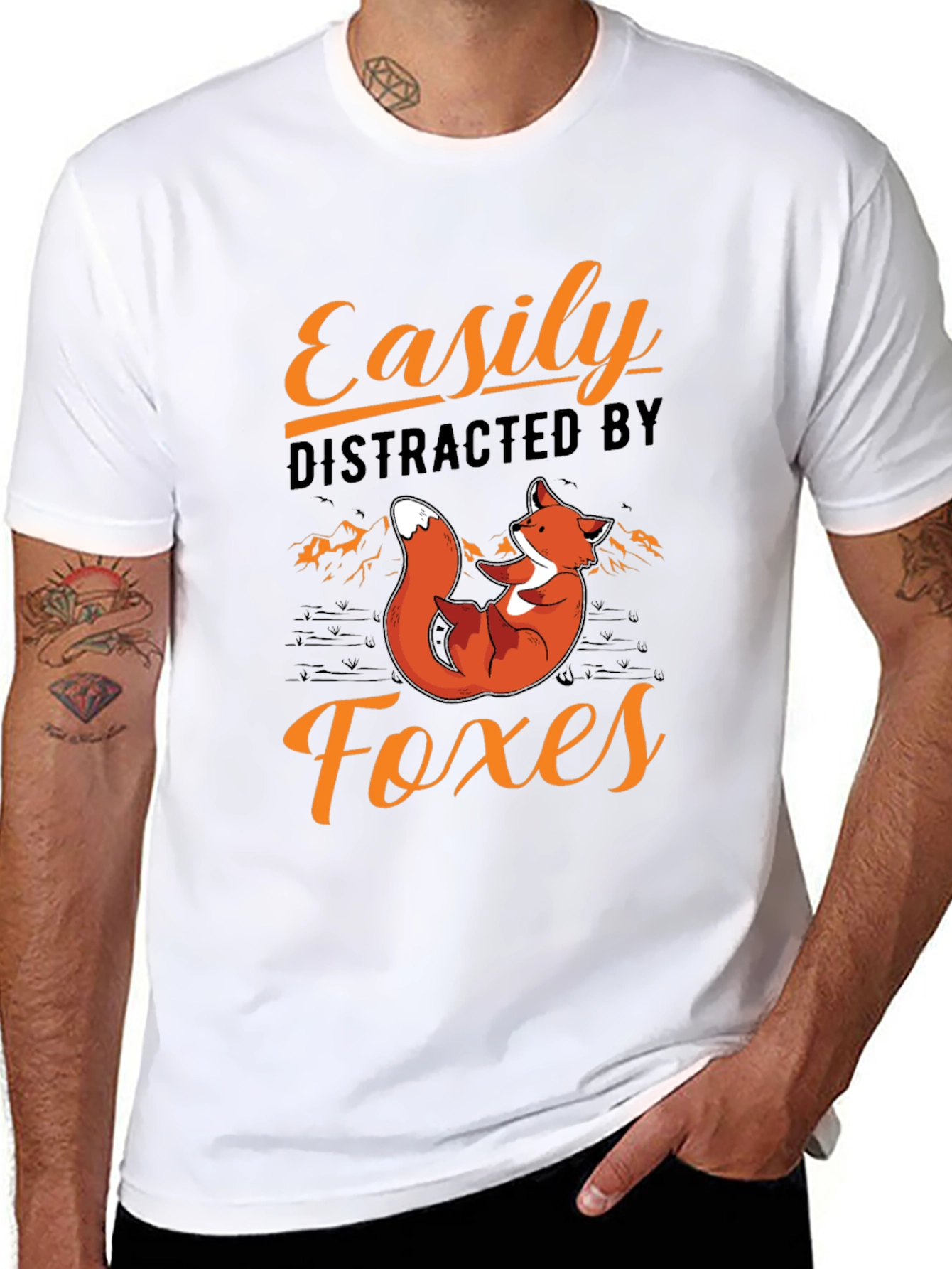 Easily Distracted by Foxes T-Shirt