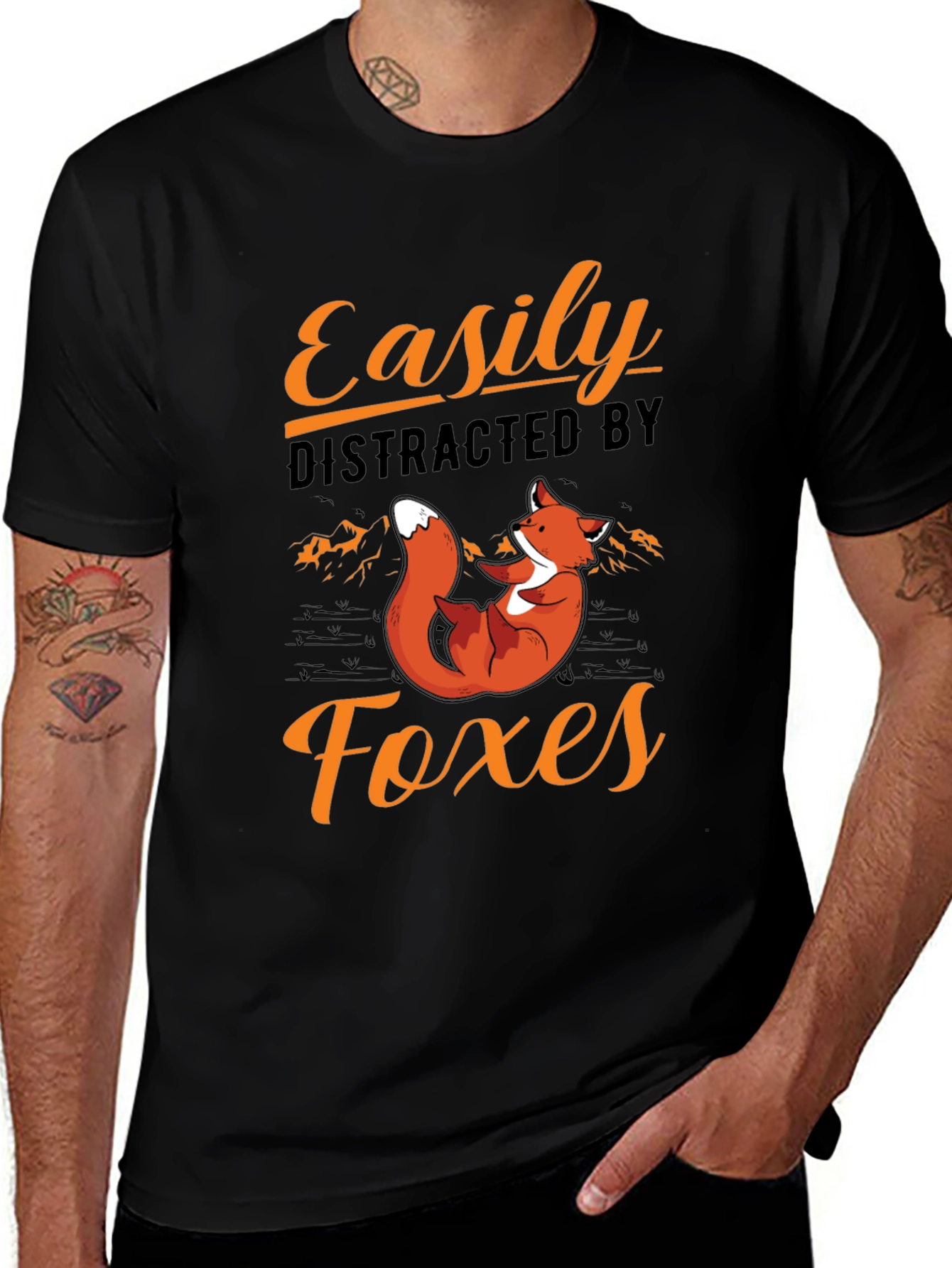 Easily Distracted by Foxes T-Shirt
