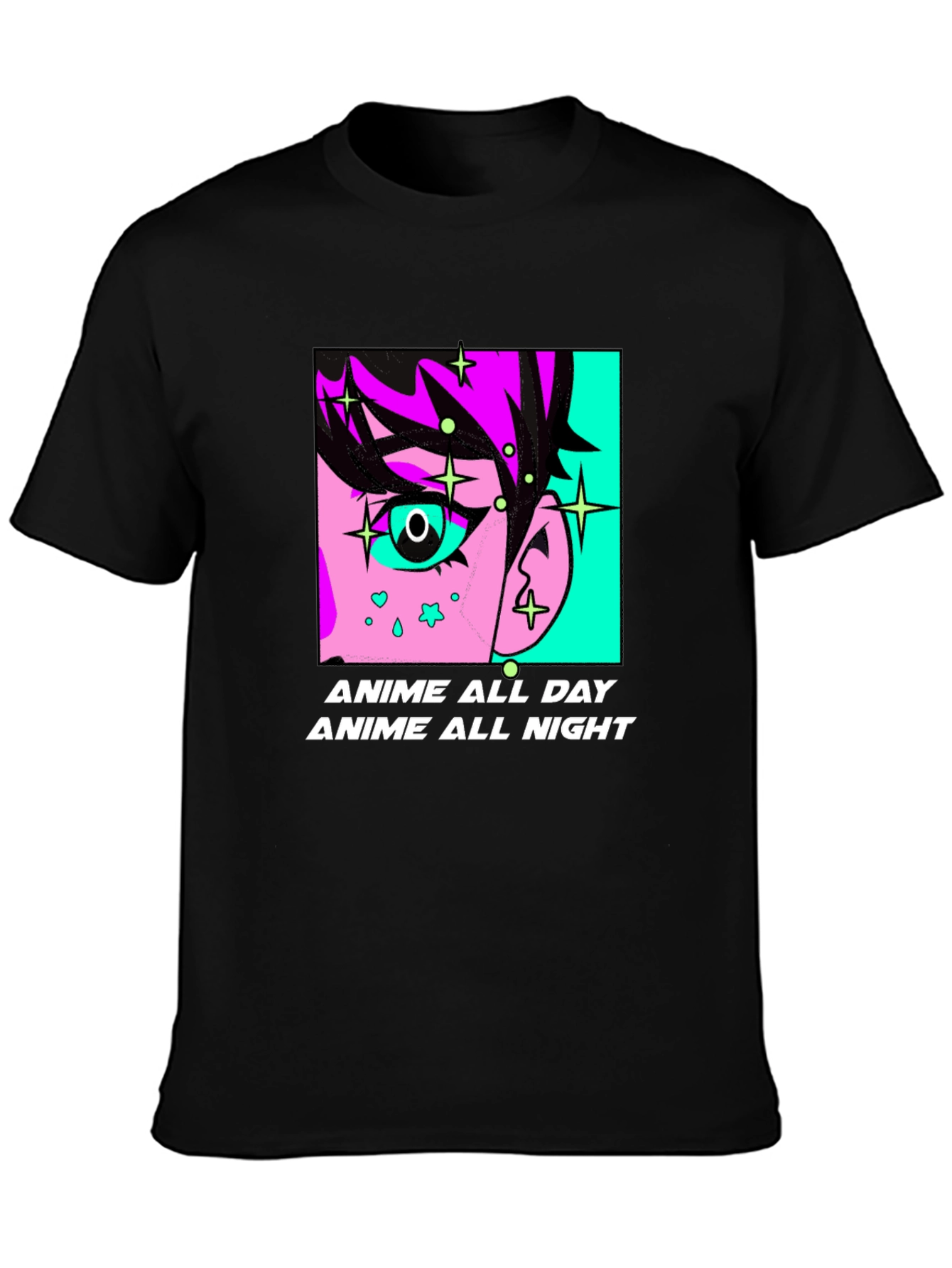 Anime All Day & Night Graphic Tee