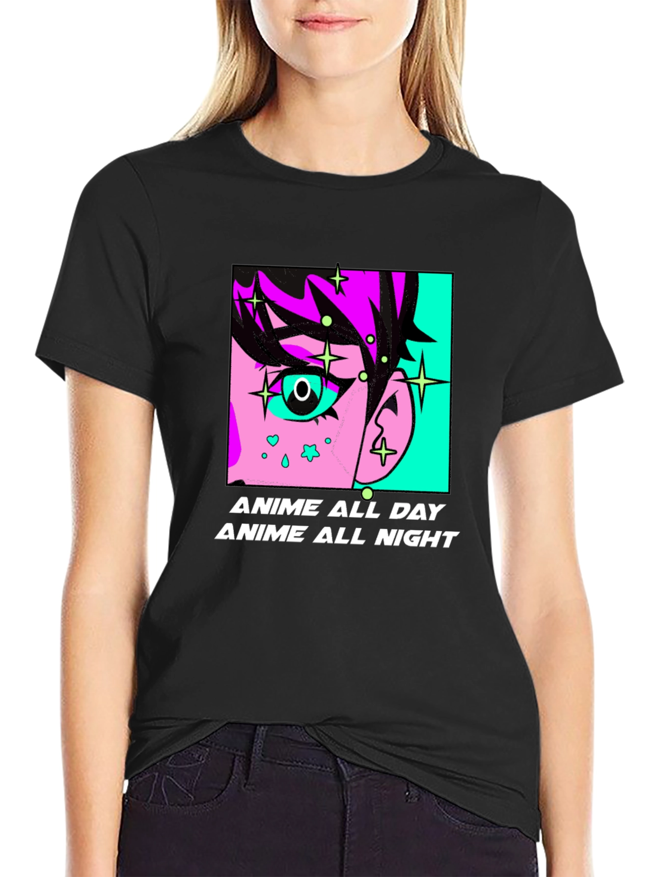 Anime All Day & Night Graphic Tee